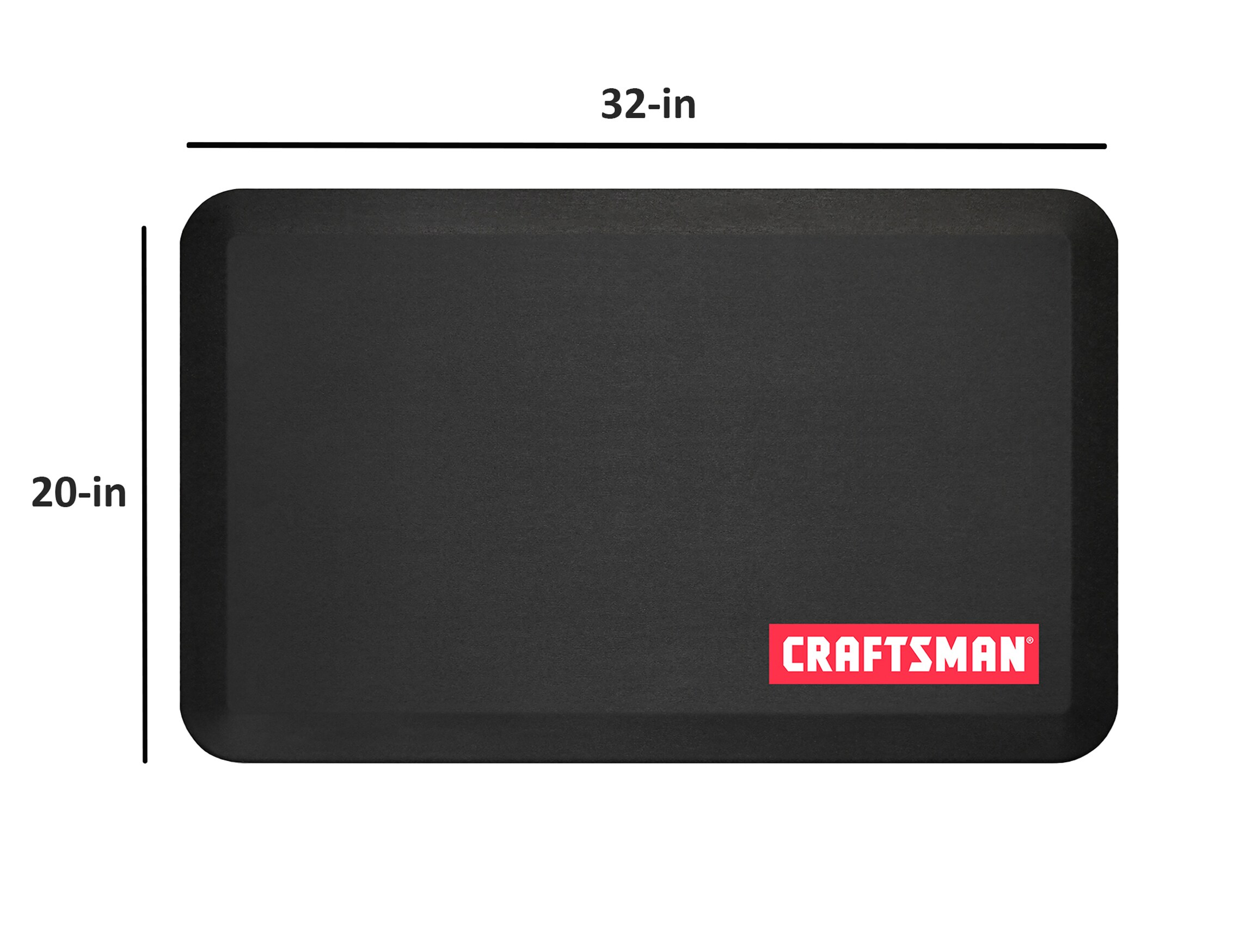 CRAFTSMAN 2-ft x 3-ft Black Rectangular Indoor Anti-fatigue Mat in the Mats  department at