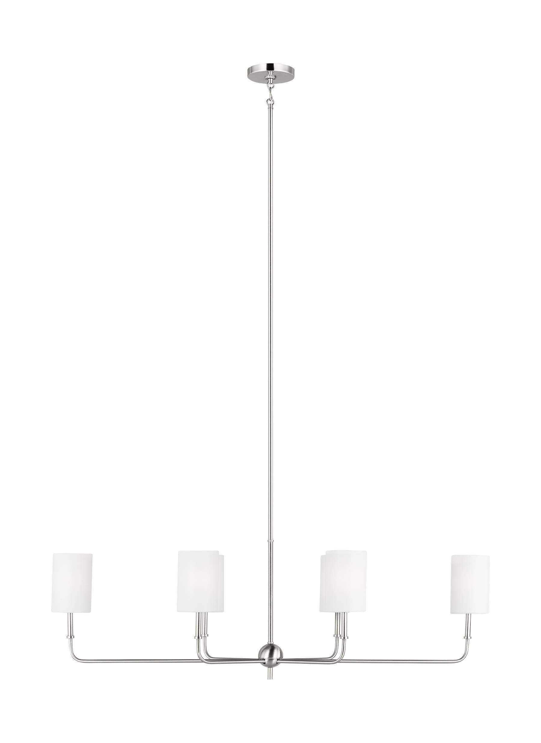 Generation Lighting 3609306EN-962 Foxdale 6 -Light Nickel Transitional For Use in Dining Rooms, Foyers, Kitchens, Living Rooms Chandelier