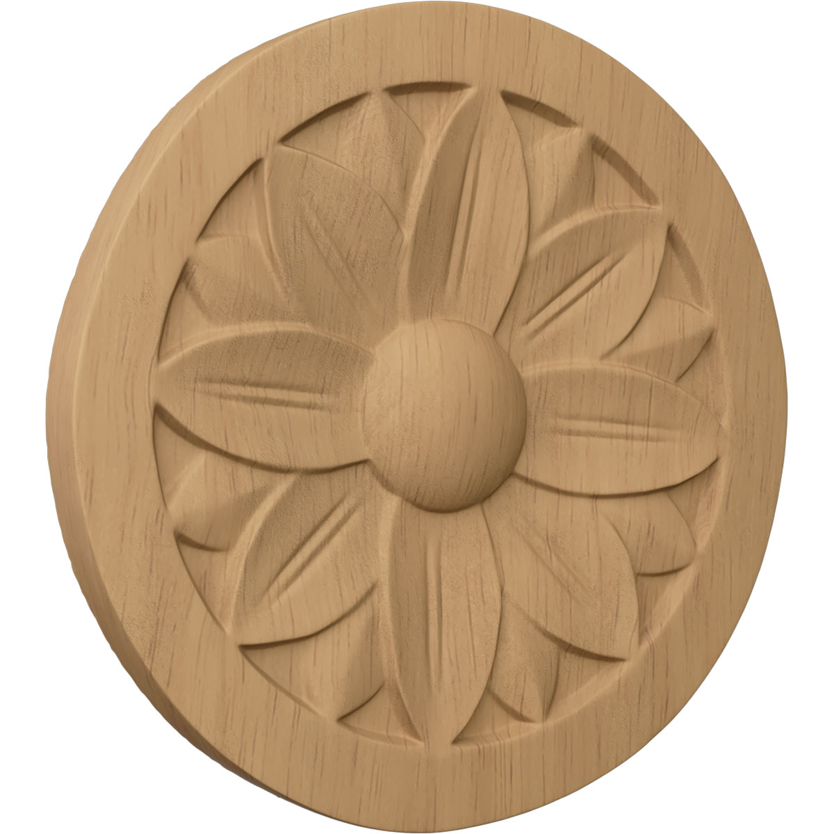 2 3/4" Unfinished Rubberwood Round Rosette