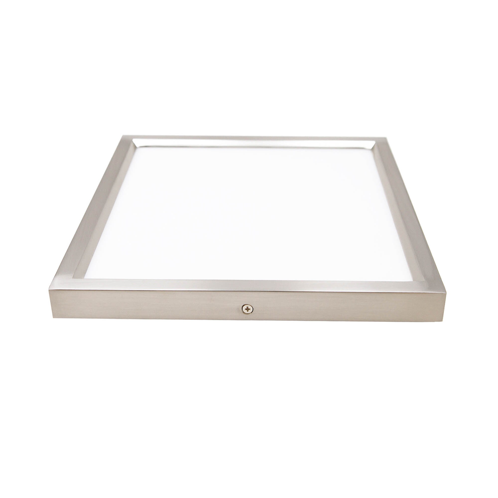 MingBright 13'' Square Brushed Nickel LED Flush Mount Light