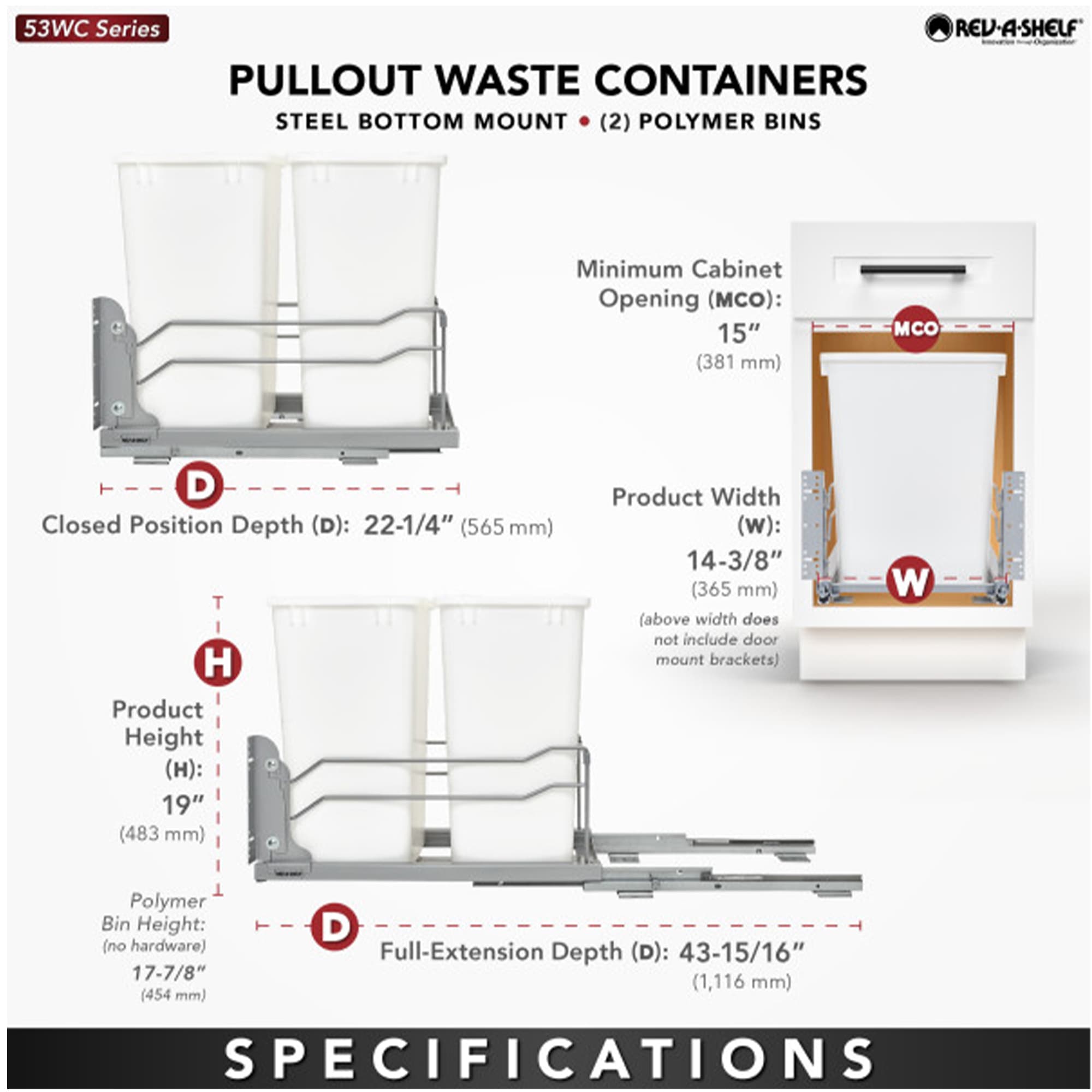 Rev-A-Shelf 272507 Pullout-Trash-Cans - View #4