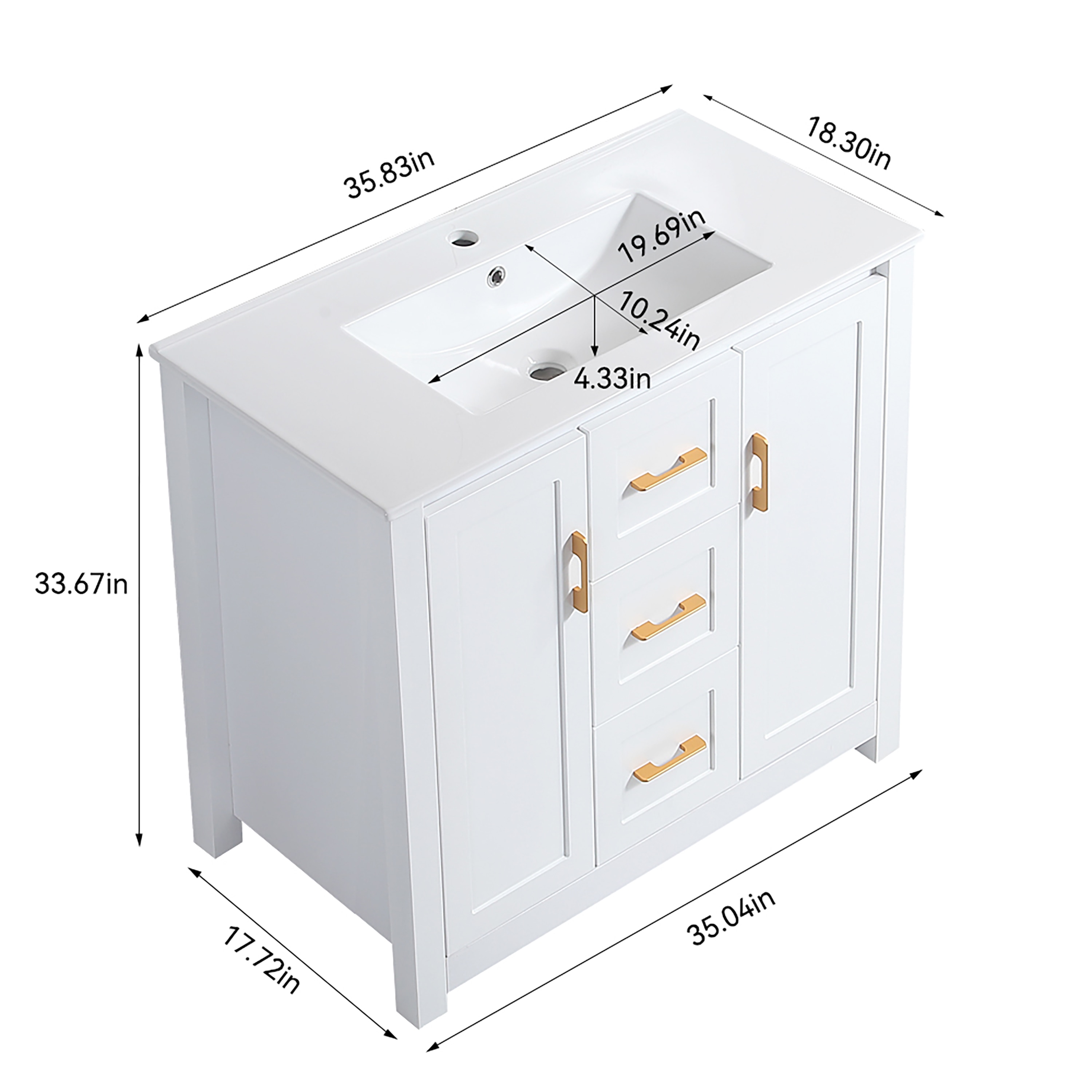 CASAINC CA-W3133-00006 Bath-Vanity-Combo - View #6