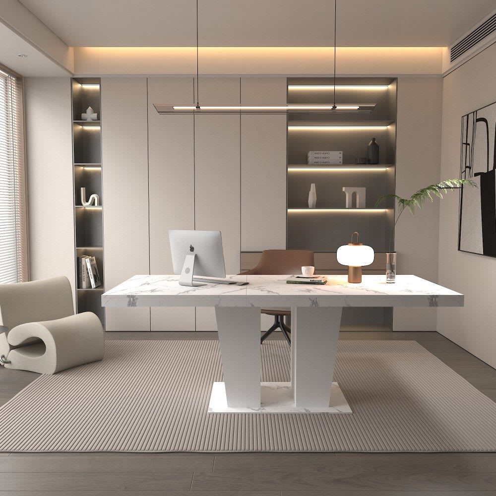 Coolbibila RAEGAN-TABLE-WHITE Dining-Tables - View #2