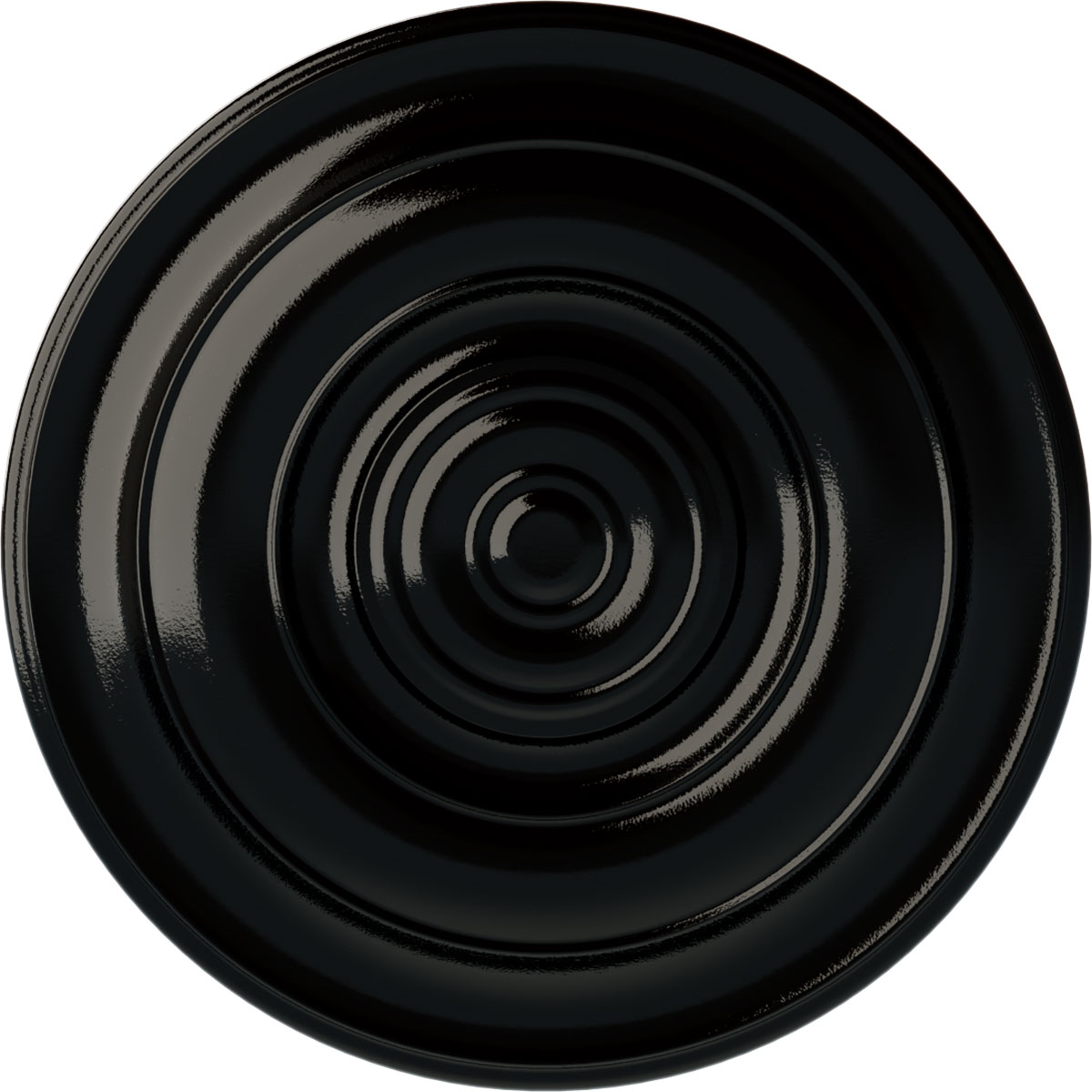 Ekena Millwork CM18NIBPS Niobe 18-in W x 18-in L Painted Black Pearl Polyurethane Whole Ceiling Medallion