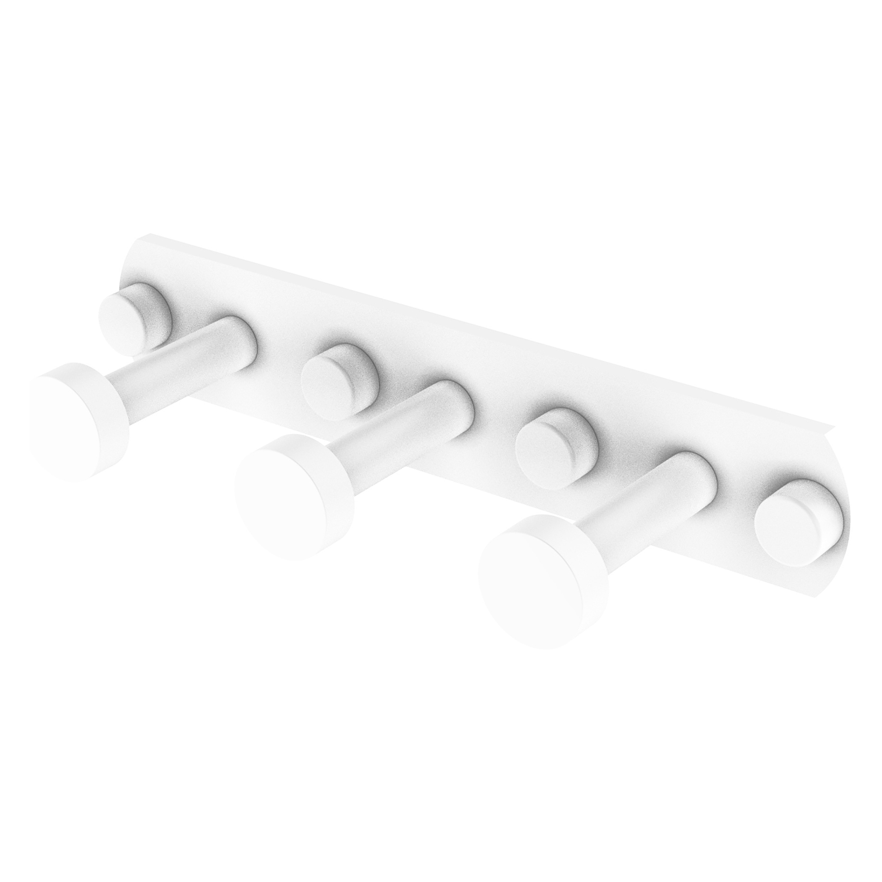 Allied Brass FR-20-3-WHM Fresno Matte White Triple -Hook Wall mount Towel Hook
