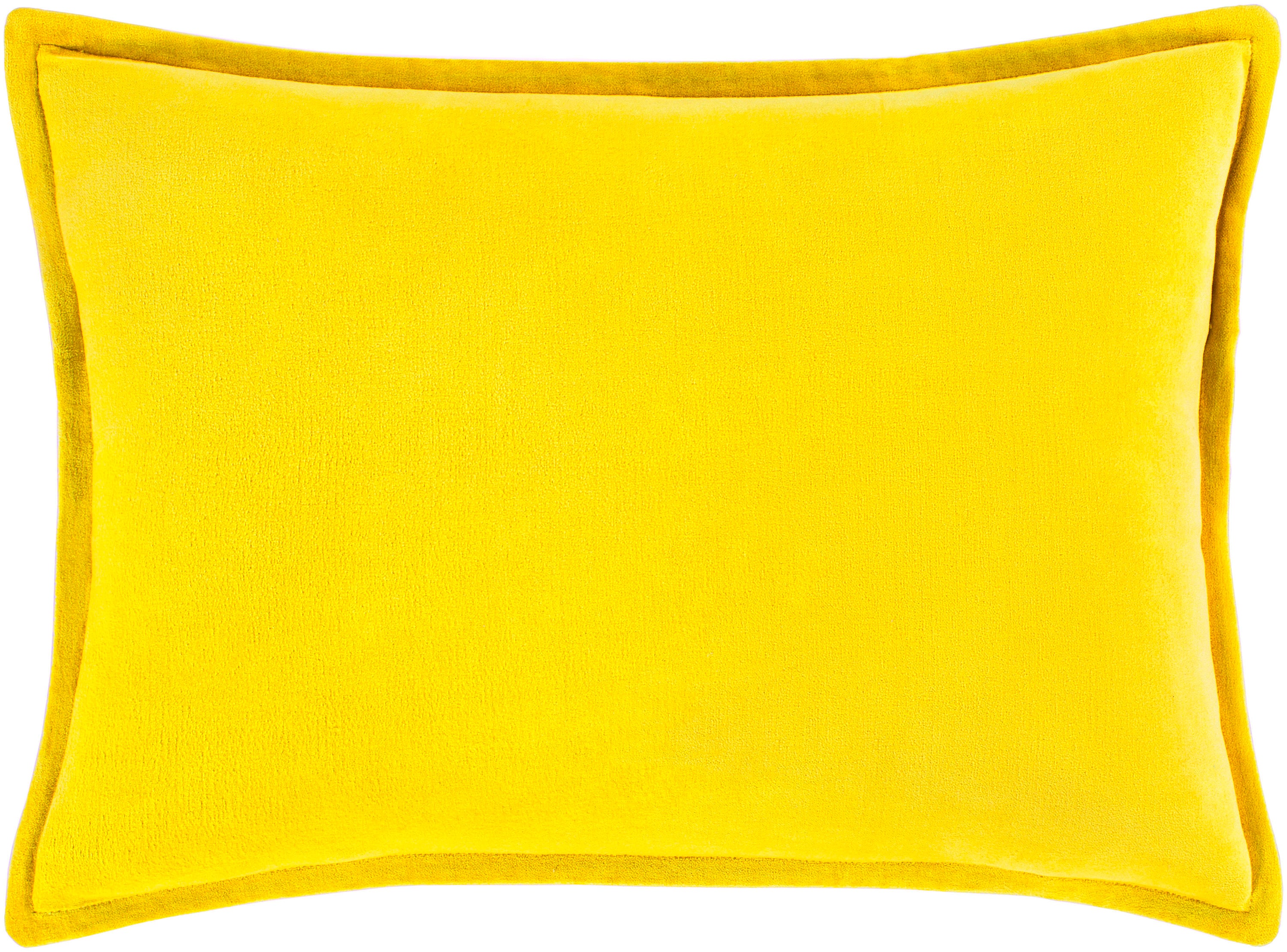 Surya CV020-1320D Cotton Velvet 13-in x 20-in Bright Yellow Oblong Indoor Decorative Pillow