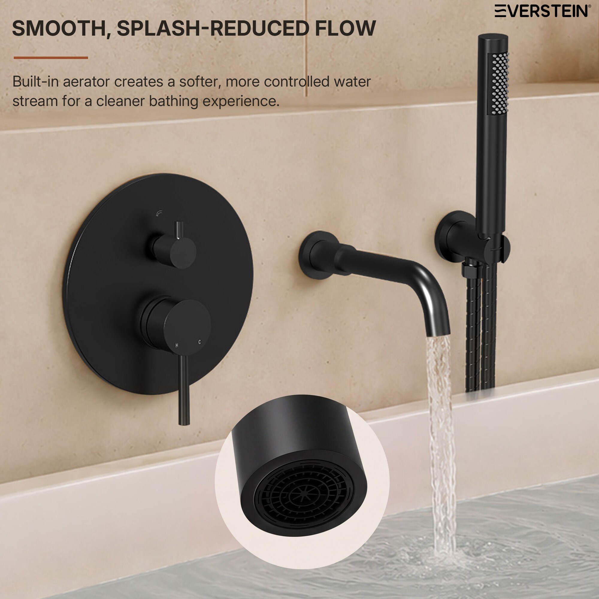 EVERSTEIN SFS-1137-BK Roman-Tub-Faucets - View #6