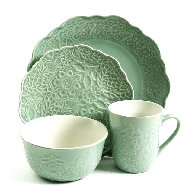 Gibson Elite Green Dinnerware in the Dinnerware department at Lowes.com