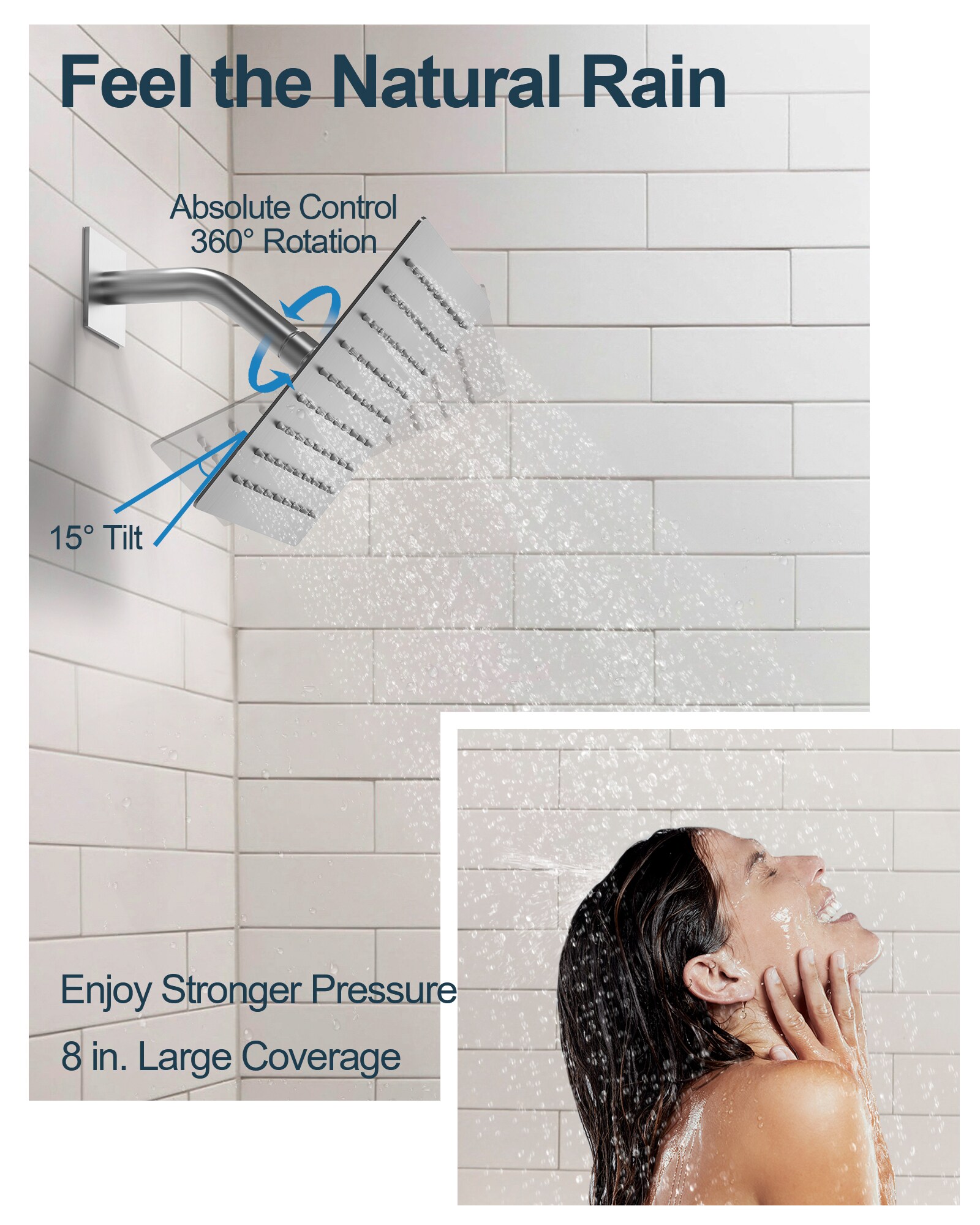 GRANDJOY TOBILI5182BG Showerhead-Bar-Panels - View #4