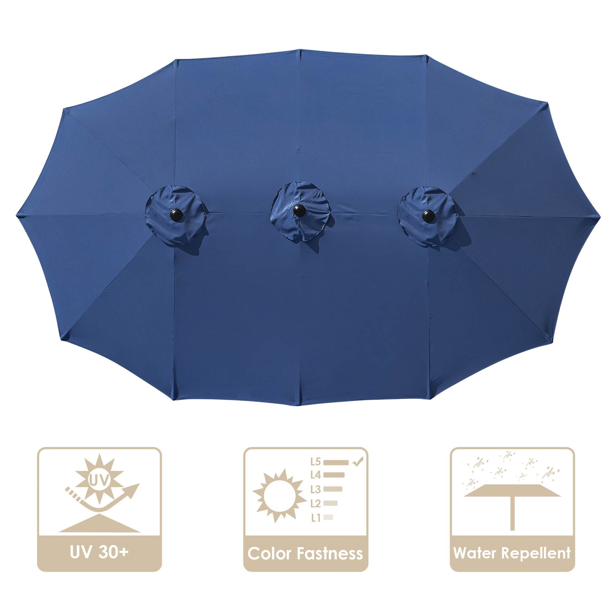 Yescom 07UMC012-14D-NAVY-LO Umbrellas-3 - View #5