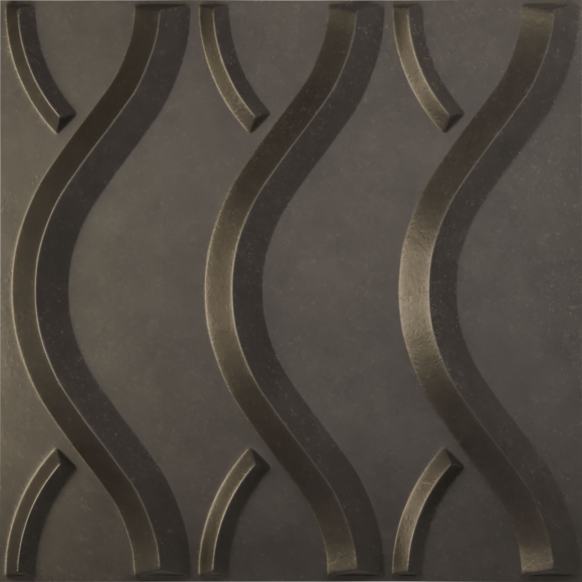 Ekena Millwork WP20X20NXDST-CASE-12 19-5/8-in x 19-5/8-in Embossed Paintable/Stainable Black PVC Wall Panel ( 12 -Pack, Covers 32.04-sq ft )