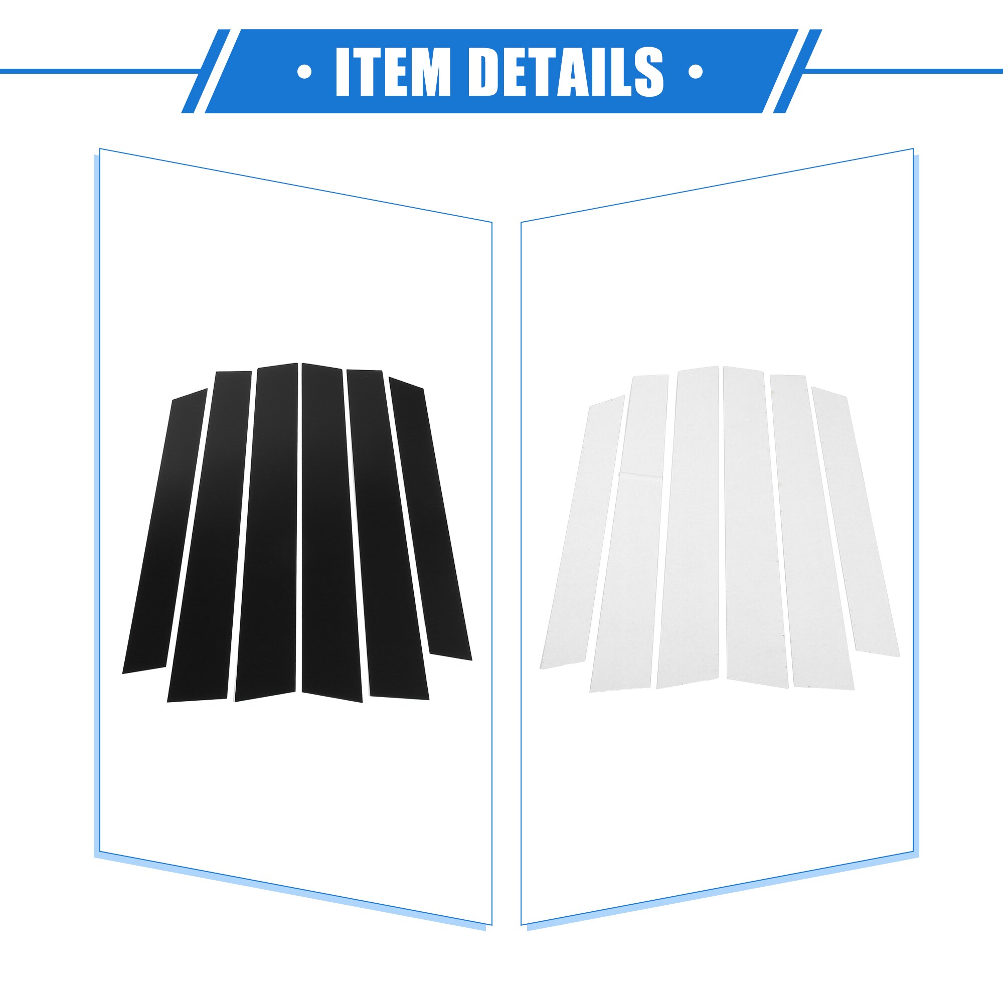 Unique Bargains 6pcs Pillar Posts Door Window Trim Cover Compatible for ...