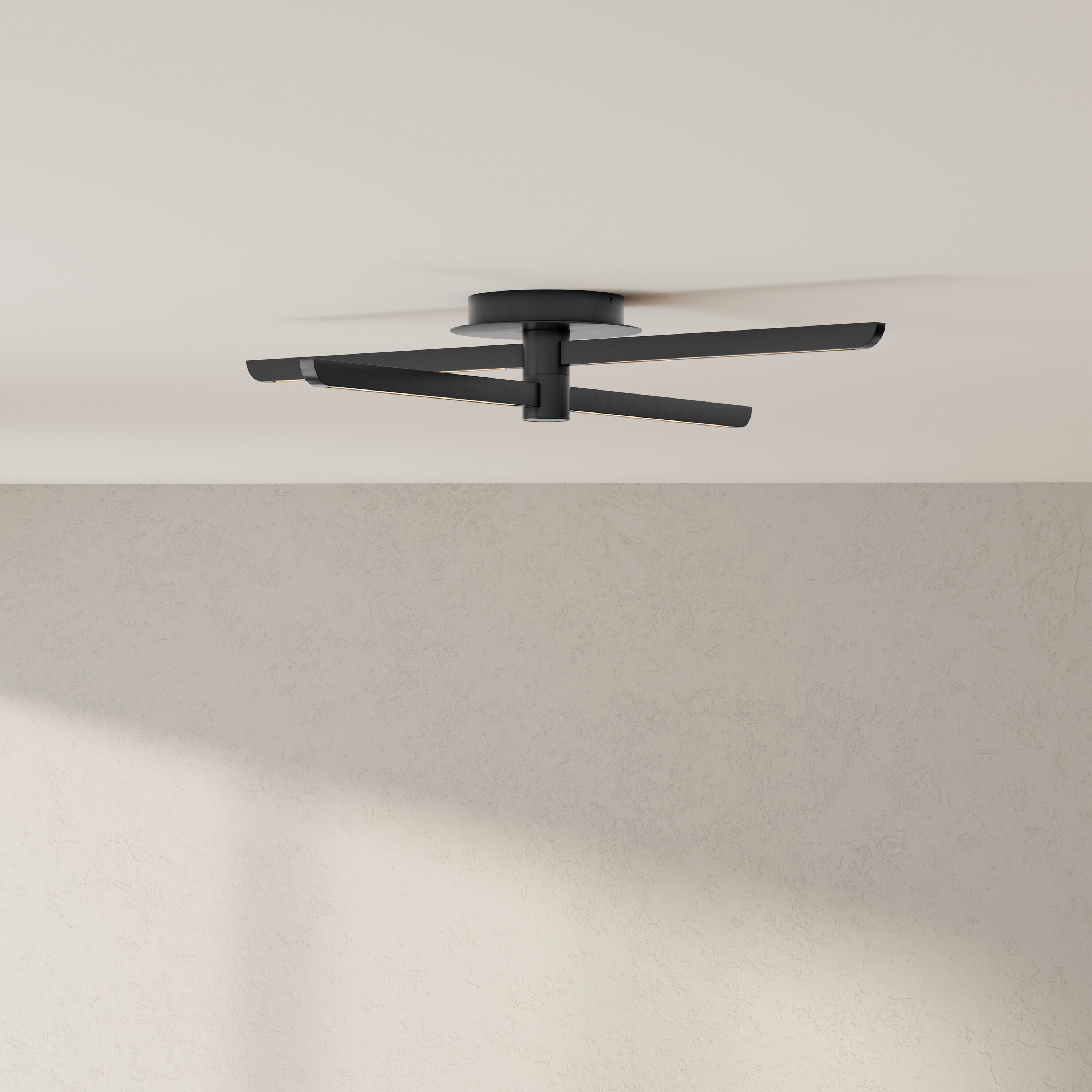 Progress Lighting P350230-31M-30 Pivot LED 4 -Light 25-in Matte Black Integrated LED Semi Flush Mount Light