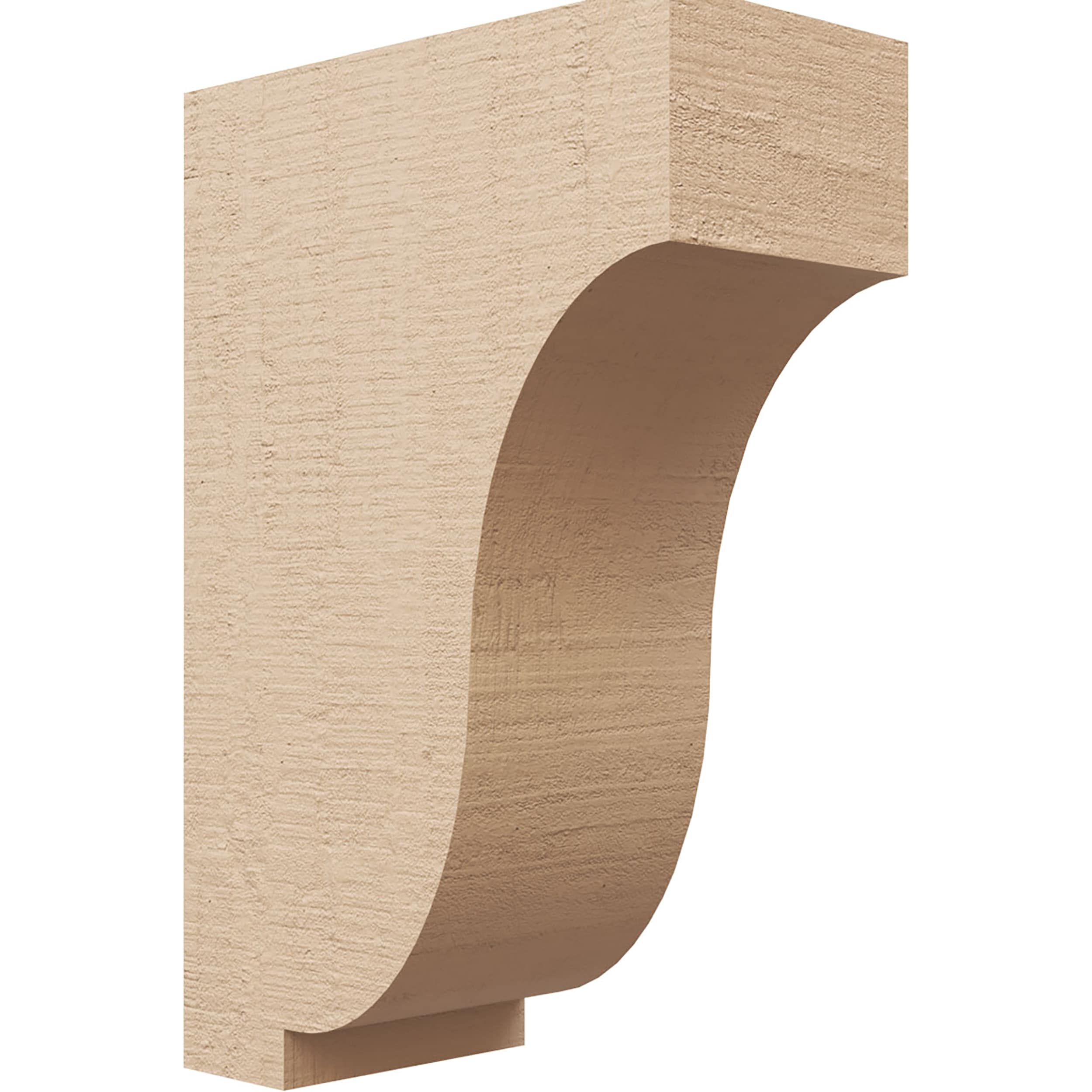 Ekena Millwork CORU05X10X15VANRCPR 5-in x 10-in x 15-in Rough Cedar Woodgrain TimberThane Primed Urethane Paintable/Stainable Corbel