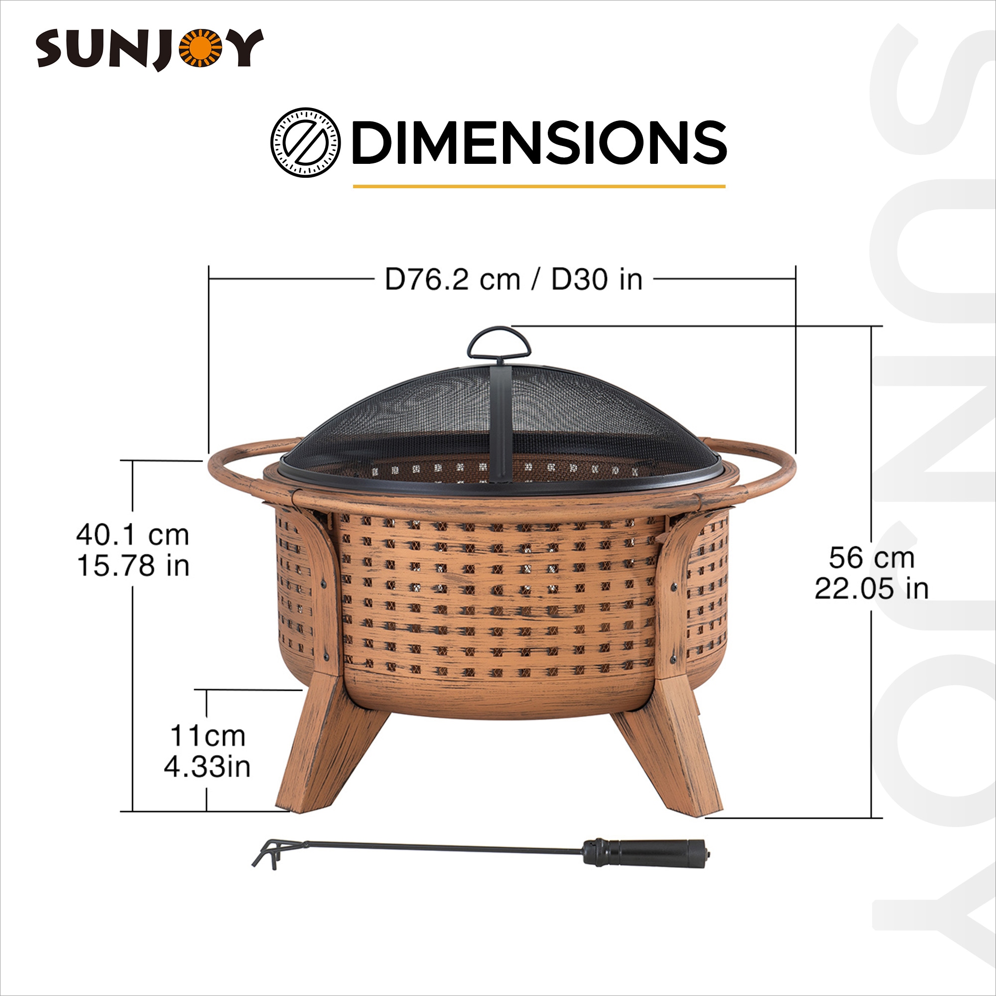 Sunjoy A301026800 Outdoor-Woodburning-Firepits - View #8