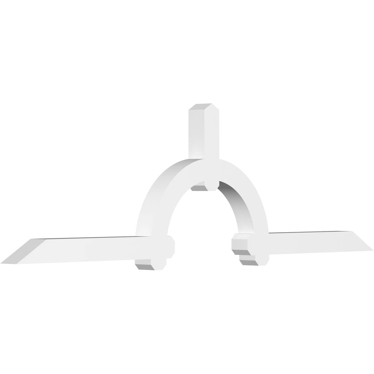Ekena Millwork GBP096X28X0404ERI00 Ericson White PVC Gable bracket