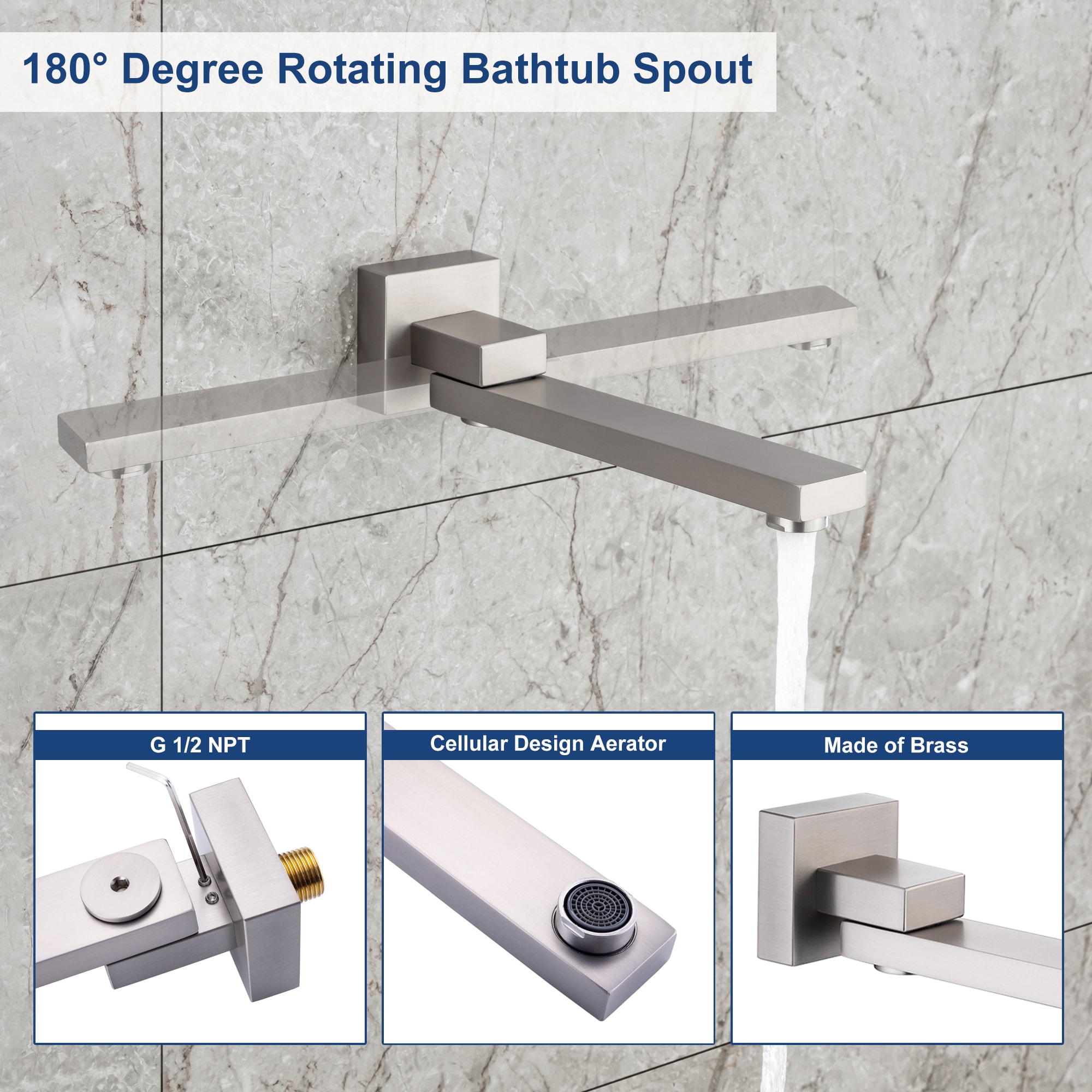Clihome CL-023SS-SL Showerhead-Bar-Panels - View #8