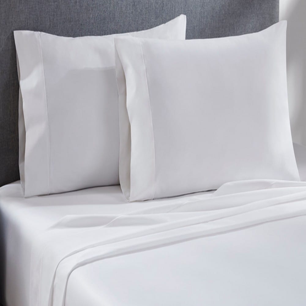  PPC-1200Q-PL-SAT-WH Queen 1200 -Thread Count Cotton White Bed Sheet Set