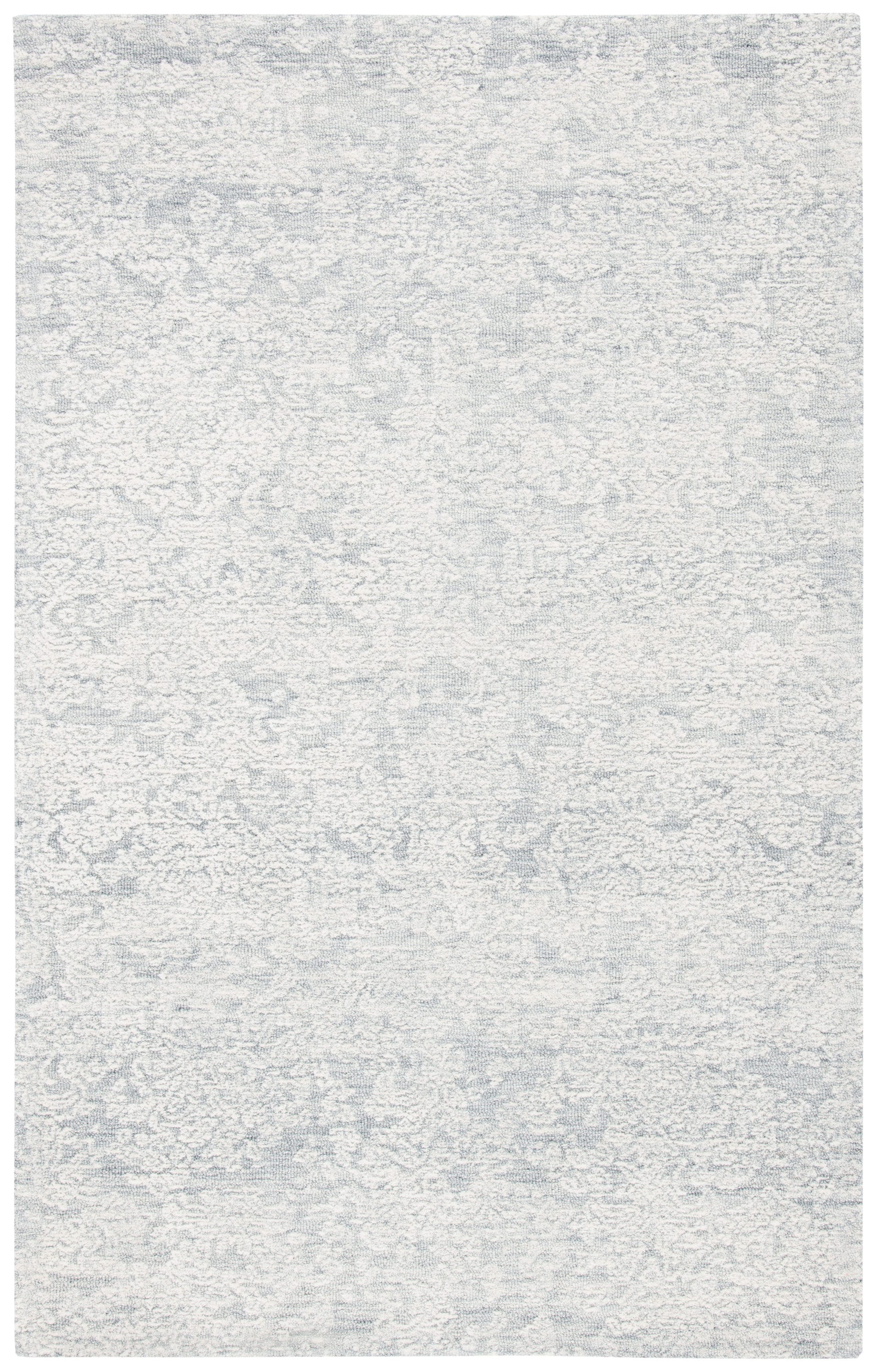 Elegant Gray 4' x 6' Hand-tufted Wool Rectangular Rug