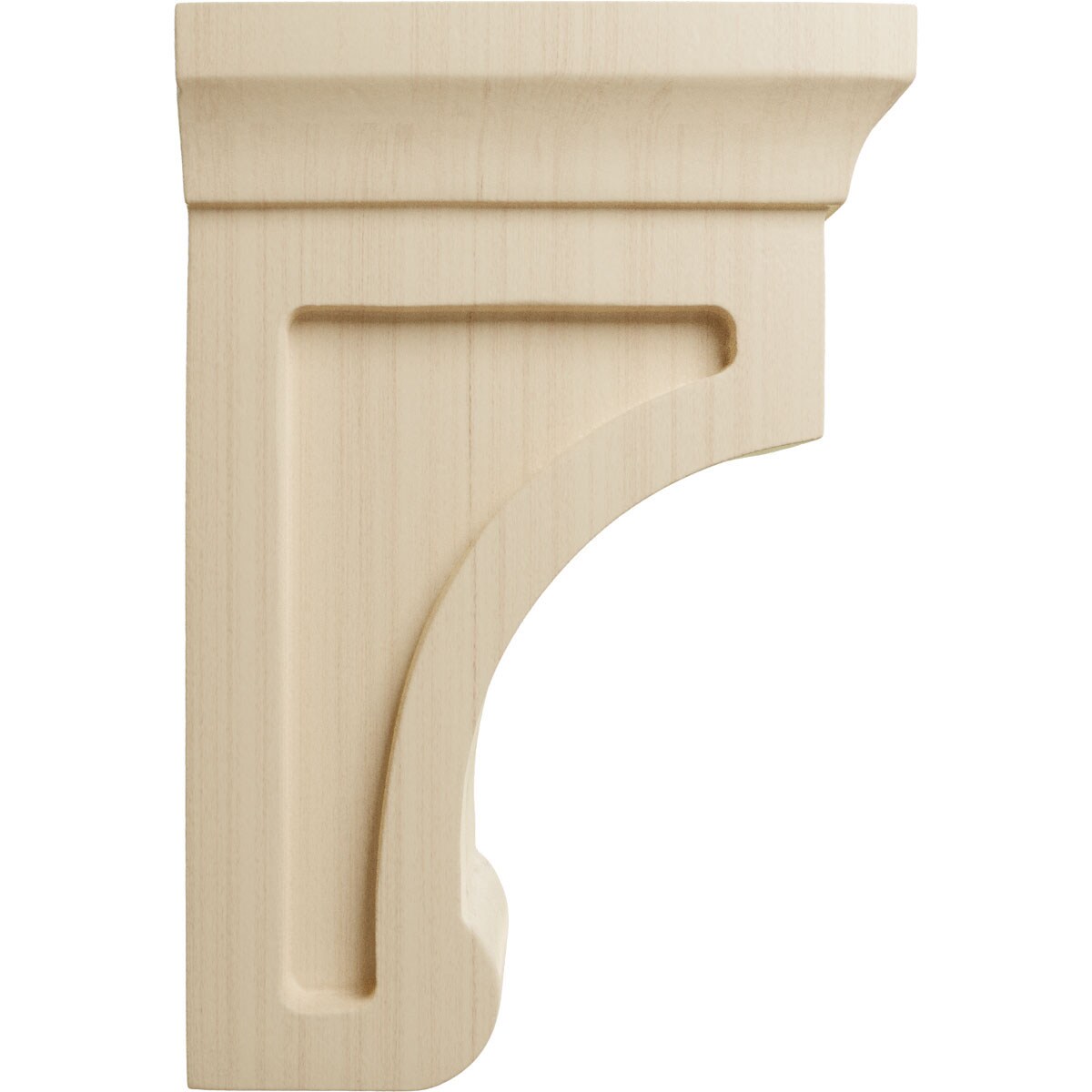 Ekena Millwork 2 1/2"W x 4"D x 6"H Small Gomez Wood Bracket, Rubberwood
