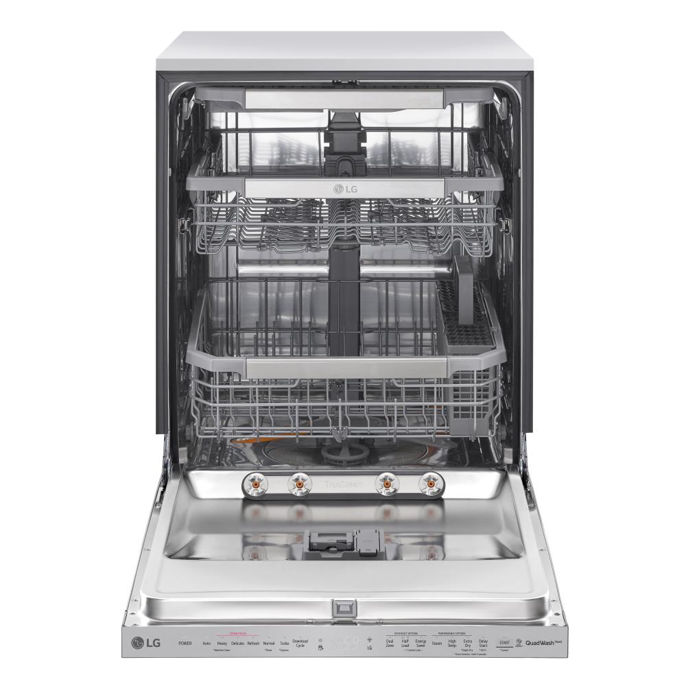 LG QuadWash 44-Decibel Top Control 24-in Built-In Dishwasher ...