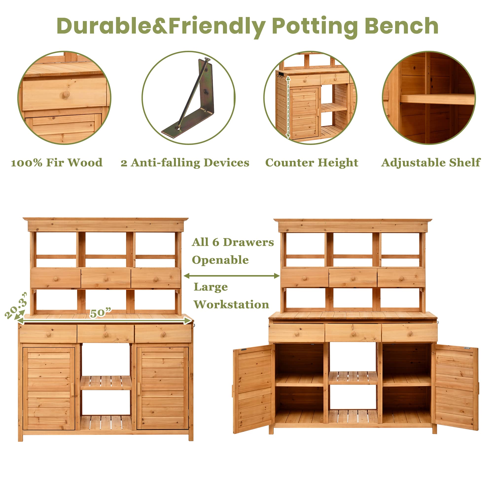 Misty Moon FXLW0403-PB71706 Potting-Benches - View #4