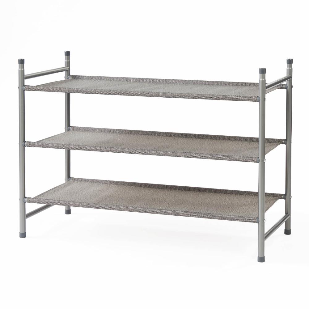  05019-PAT072-003 22.64-in H 10 Pair Gray Metal Shoe Rack