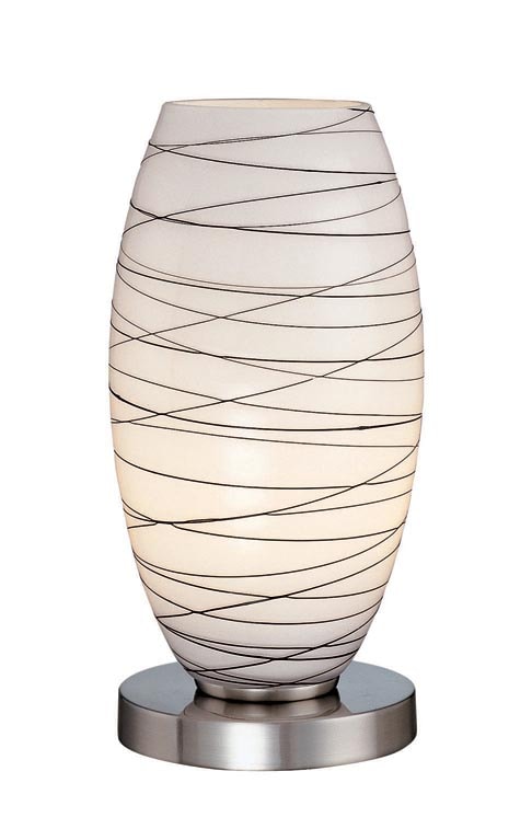 Lite Source LS-20855 10.5-in Steel-painted Table Lamp with Glass Shade