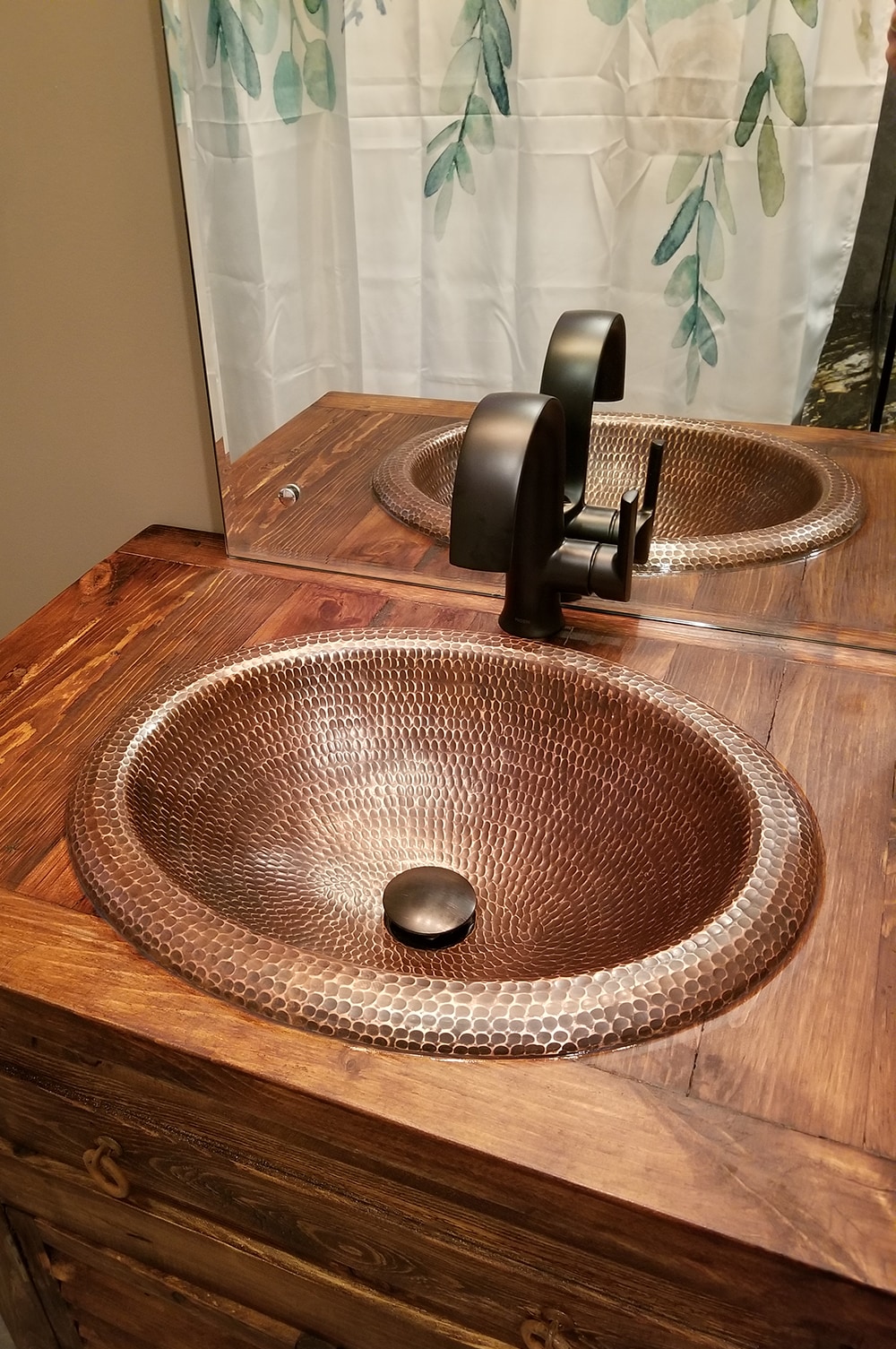 18" Oval Copper Bath Sink Drop-In or Vessel WITH 3" SKIRT APRON