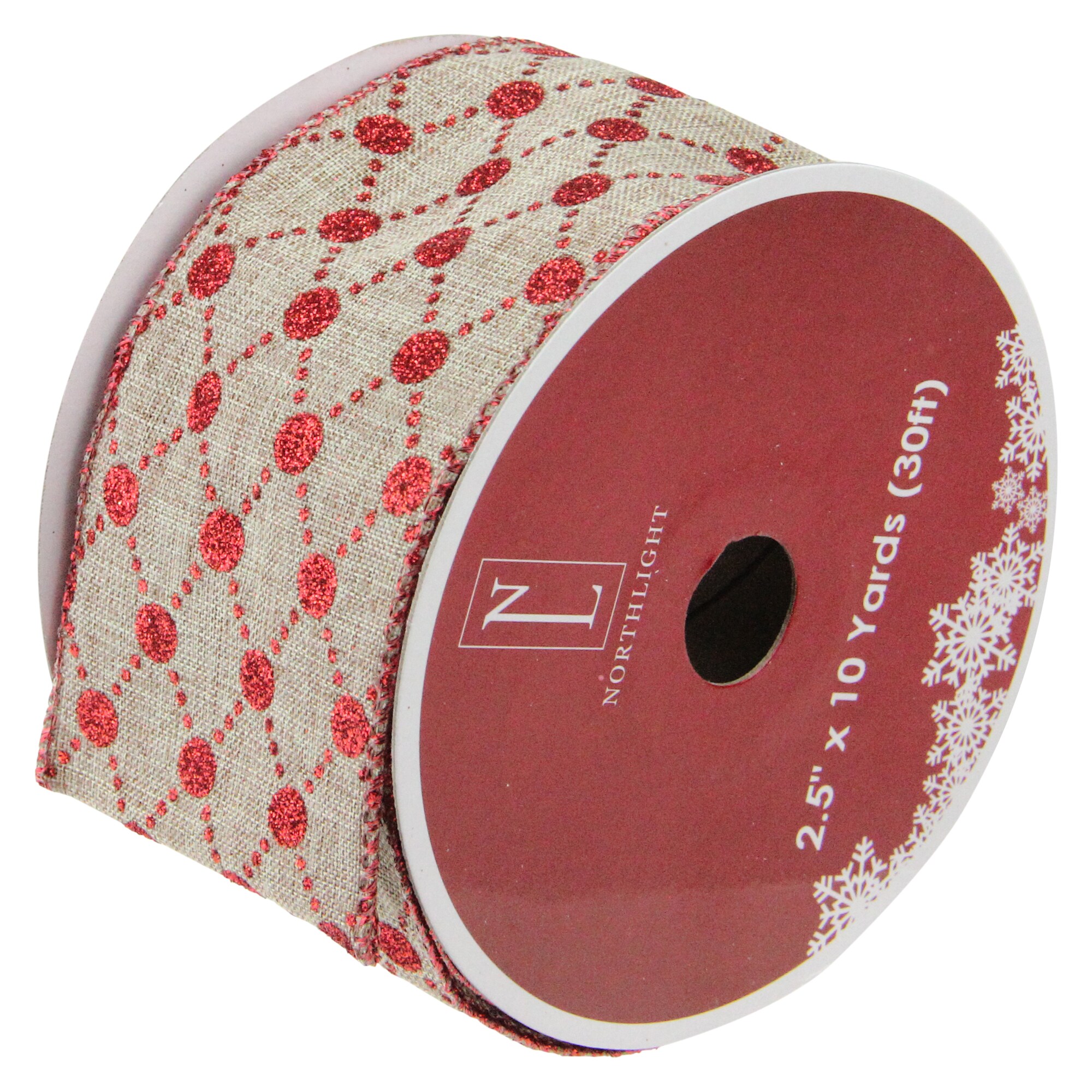 Northlight 32621160 30-ft L x 2.5-in W Red Ribbon