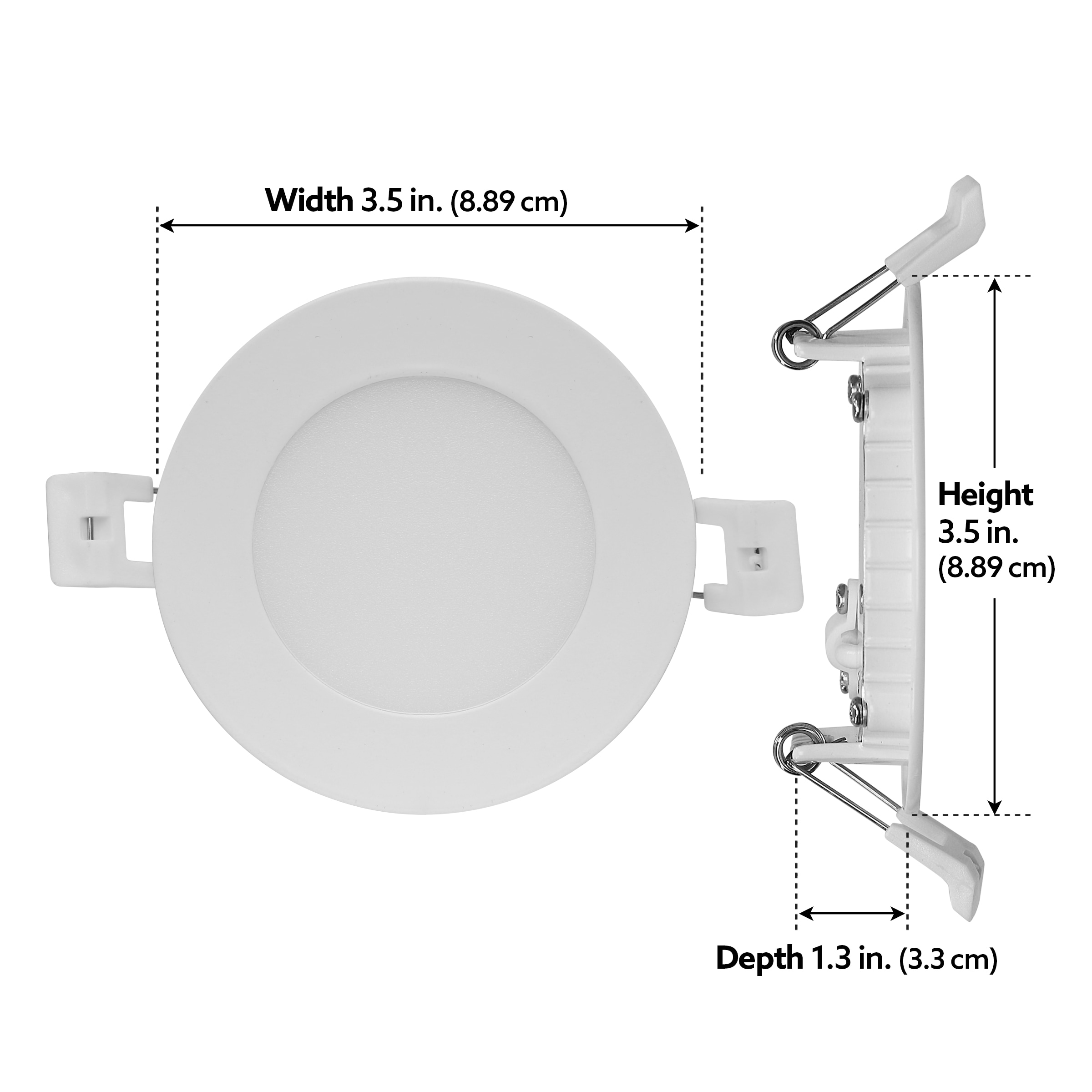 Utilitech Color Choice White 3-in 500-Lumen Switchable White Round ...