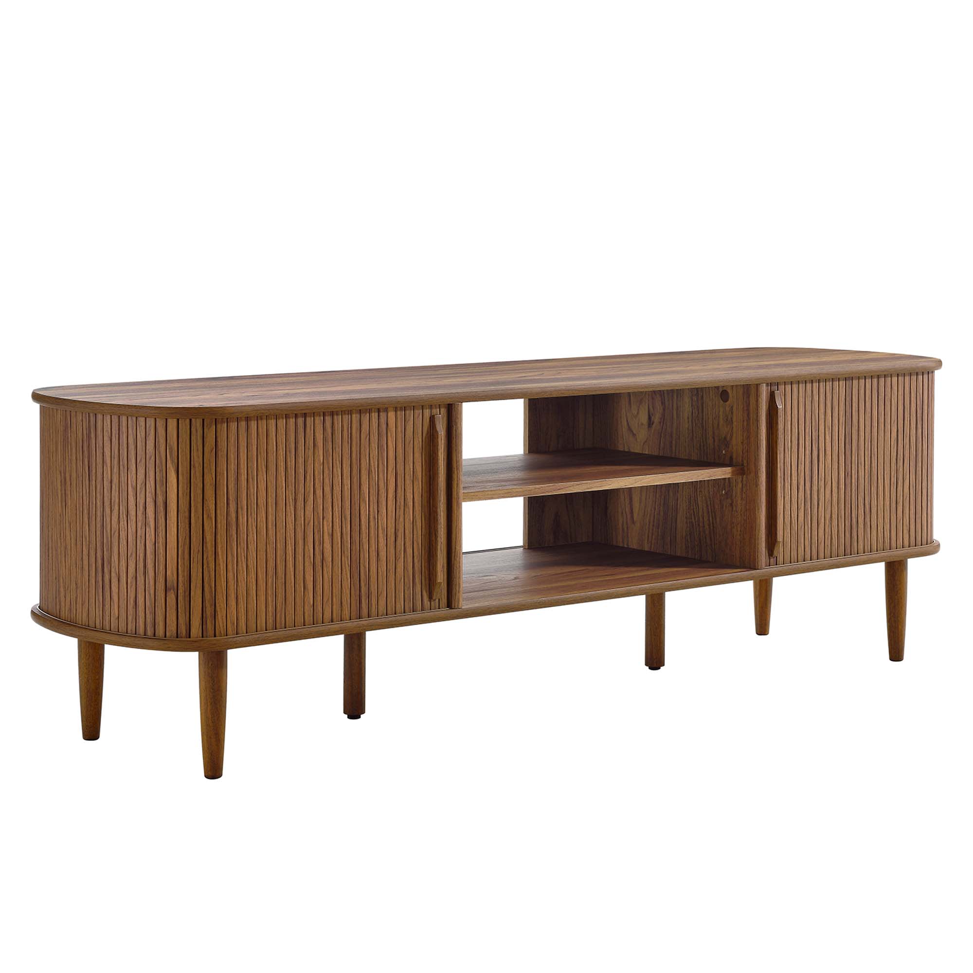  Contour 63-in Wood TV Stand in Walnut