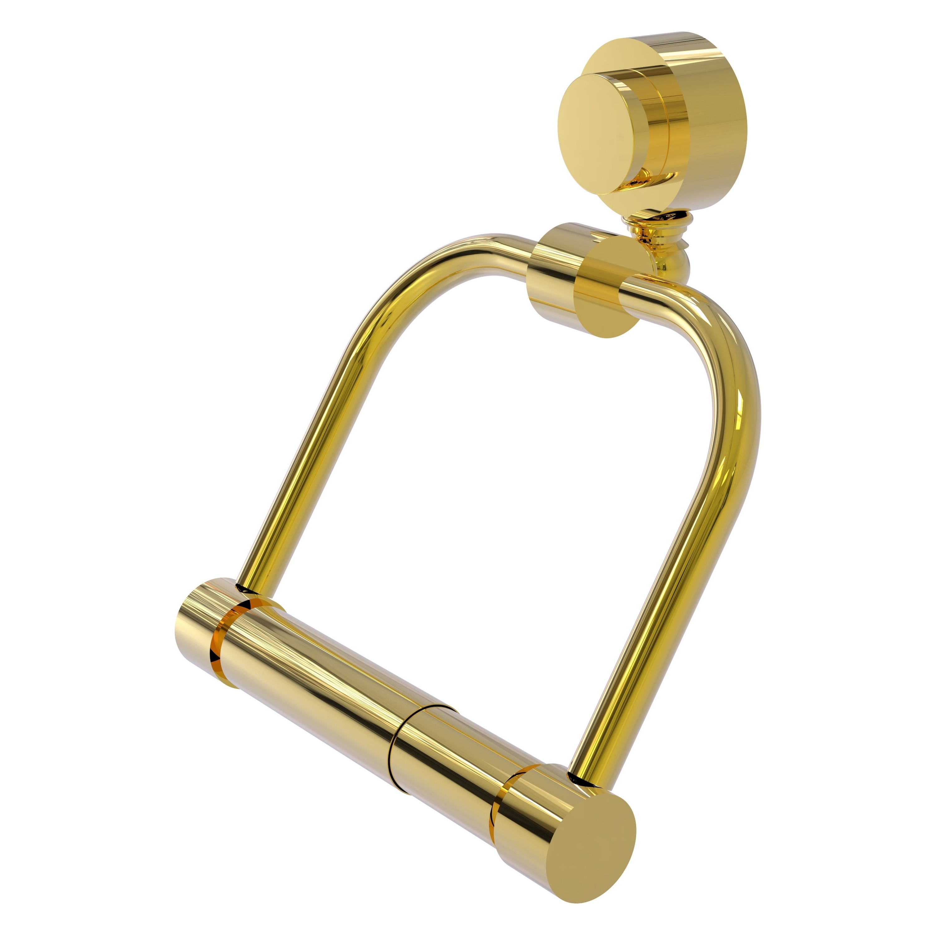 Allied Brass 424-PB Venus Polished Brass Wall mount Double post Toilet Paper Holder 1 -Rolls with Storage