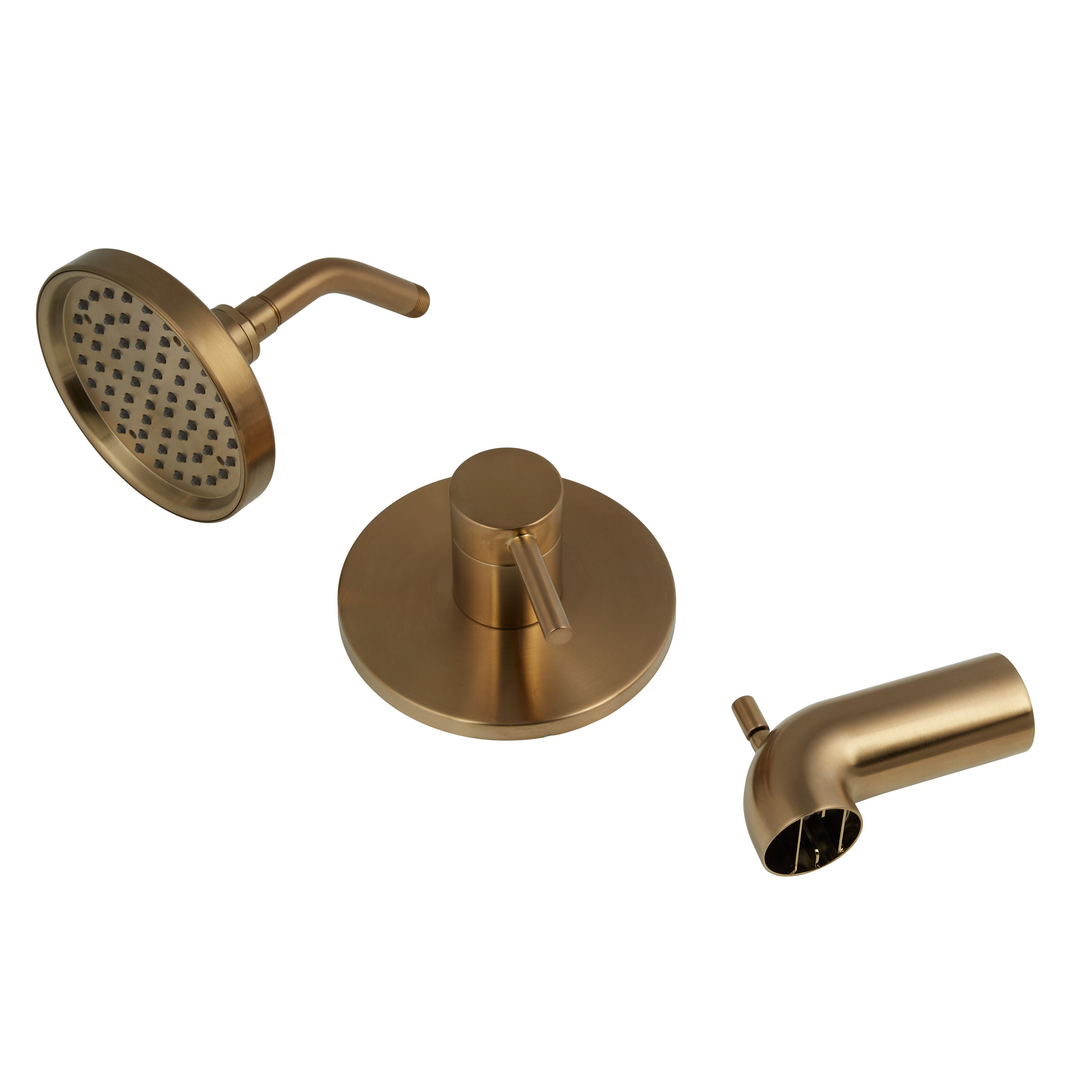 Allen + roth harlow brushed brass 1-handle single function round popular bathtub and sho