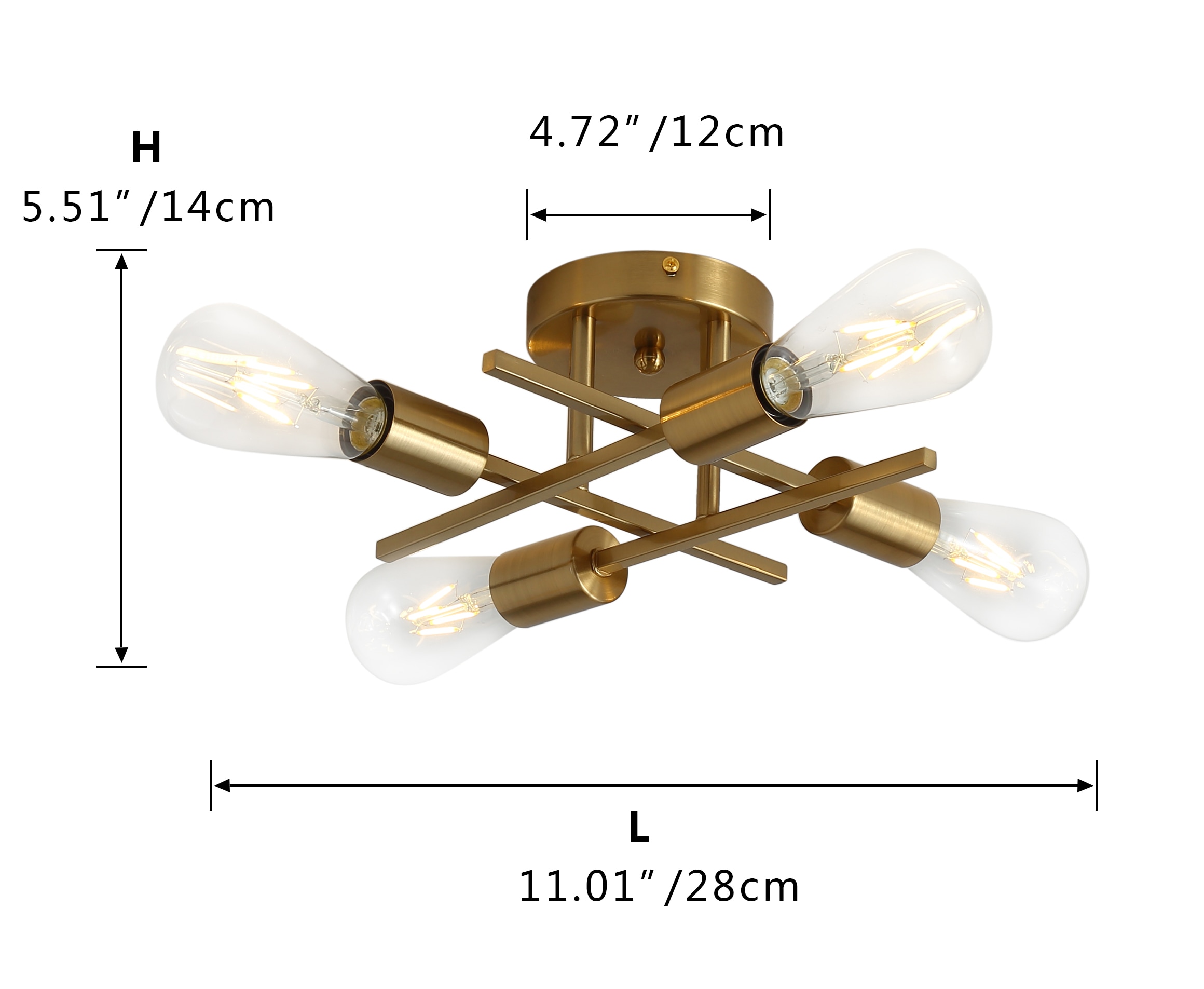 4 bulb flush mount light fixture