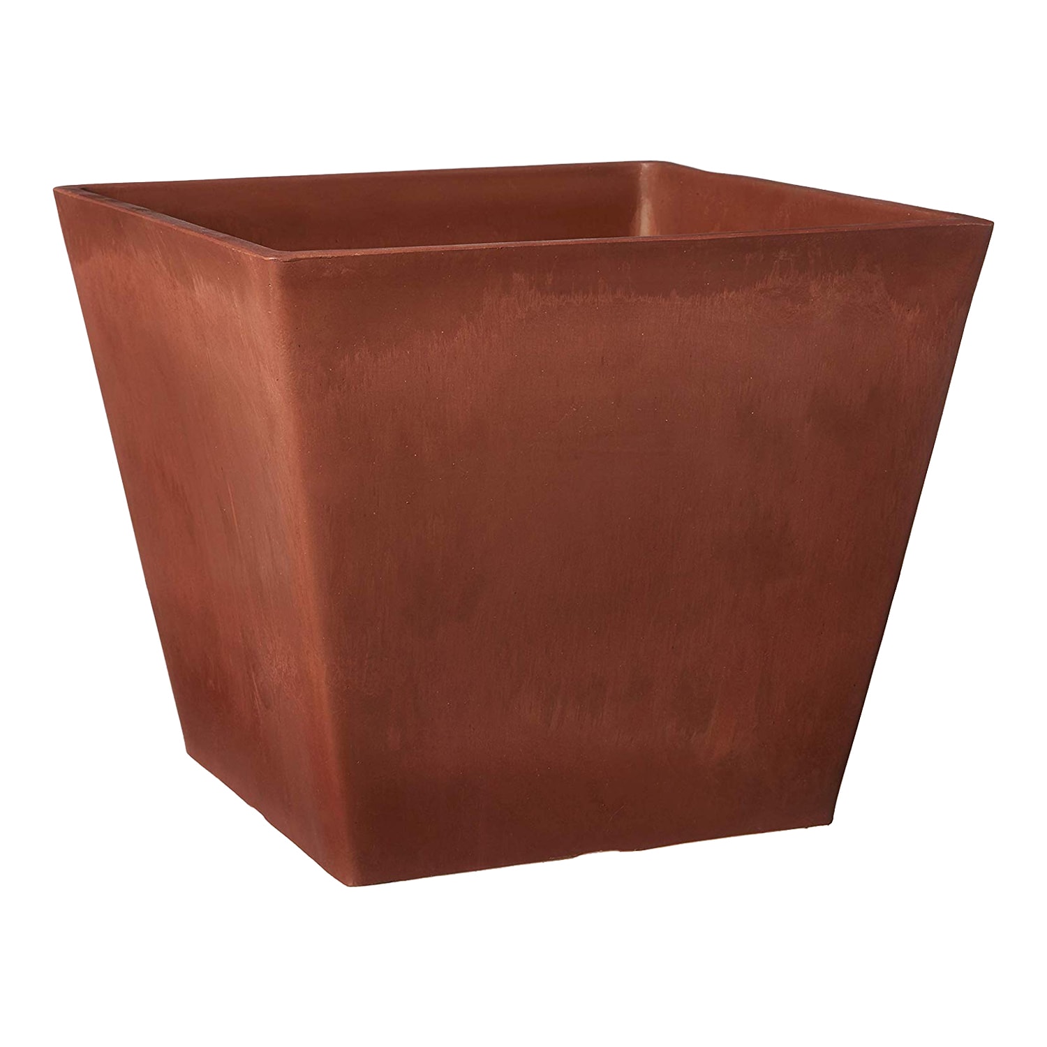 Arcadia Garden Products UF31TC Square 10.0-in W x 10-in H x Orange Plastic Indoor/Outdoor Planter