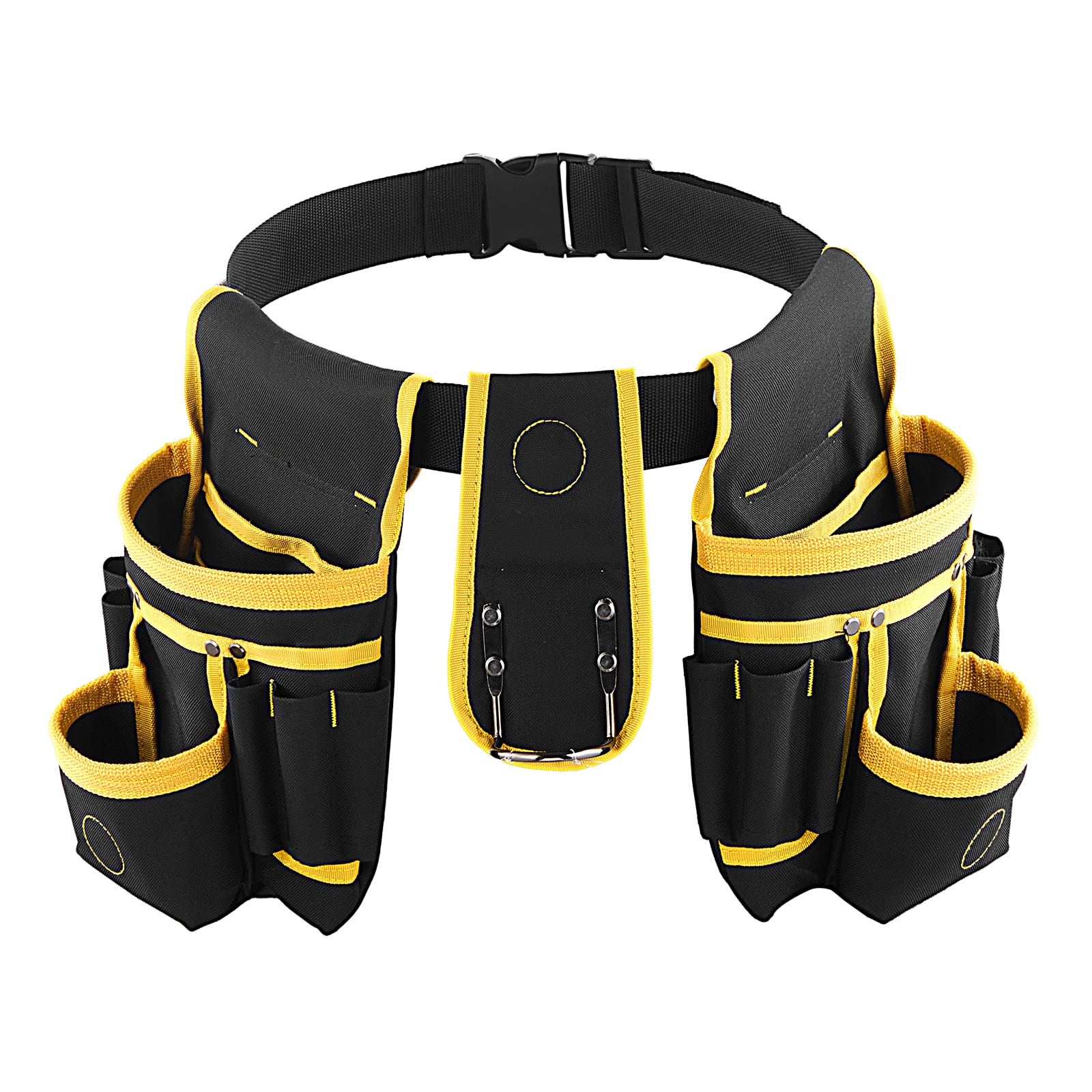 VEVOR Tool Belt Magnetic Tool Pouch for Men 28 Pockets Heavy Duty Adjustable Utility Belt Detachable Work Bag for Electrician Carpenter Construction Work Apron Organizer Waist Adjust 31 to 48in