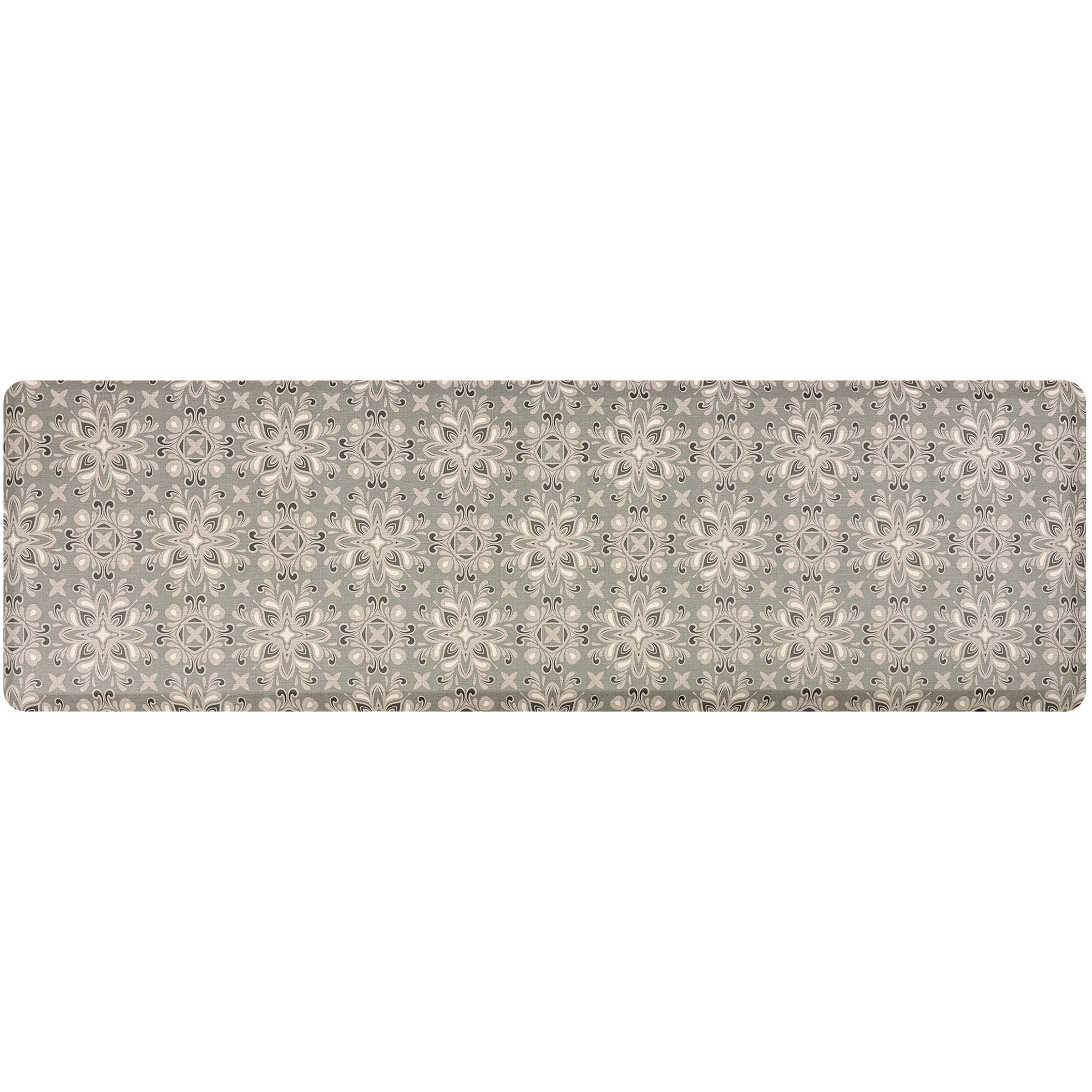 Bungalow Flooring 20958014206107 2-ft x 6-ft Misty Polyester Rectangular Indoor Decorative Anti-fatigue mat