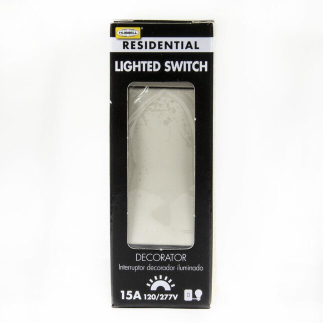 Hubbell X-Clamp 15-amp Single-pole White Rocker Illuminated Residential/Commercial Light Switch Hubbell X-Clamp 15-amp Single-pole White Rocker Illuminated Residential/Commercial Light Switch