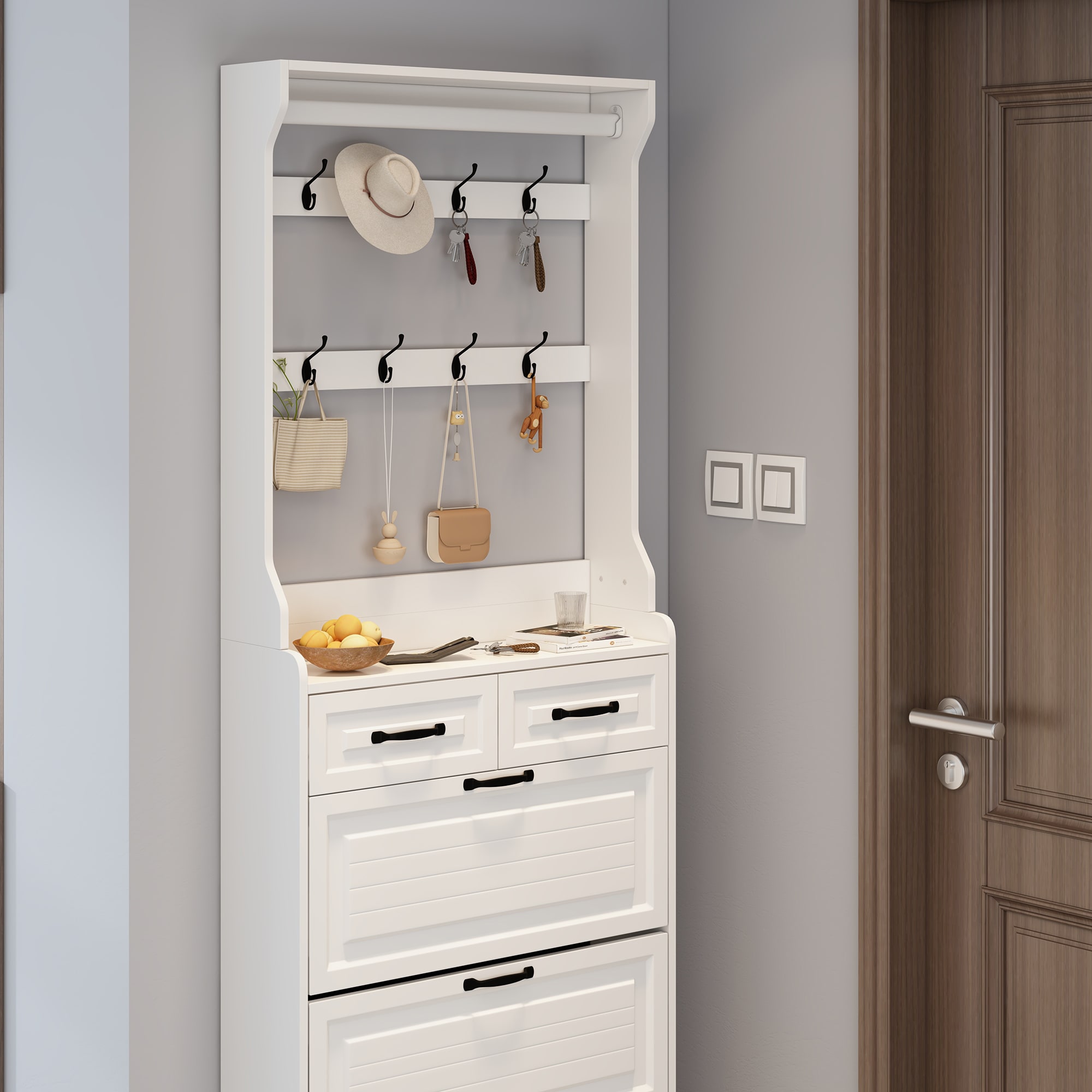 SINOFURN SYC080015WT Shoe-Racks - View #8