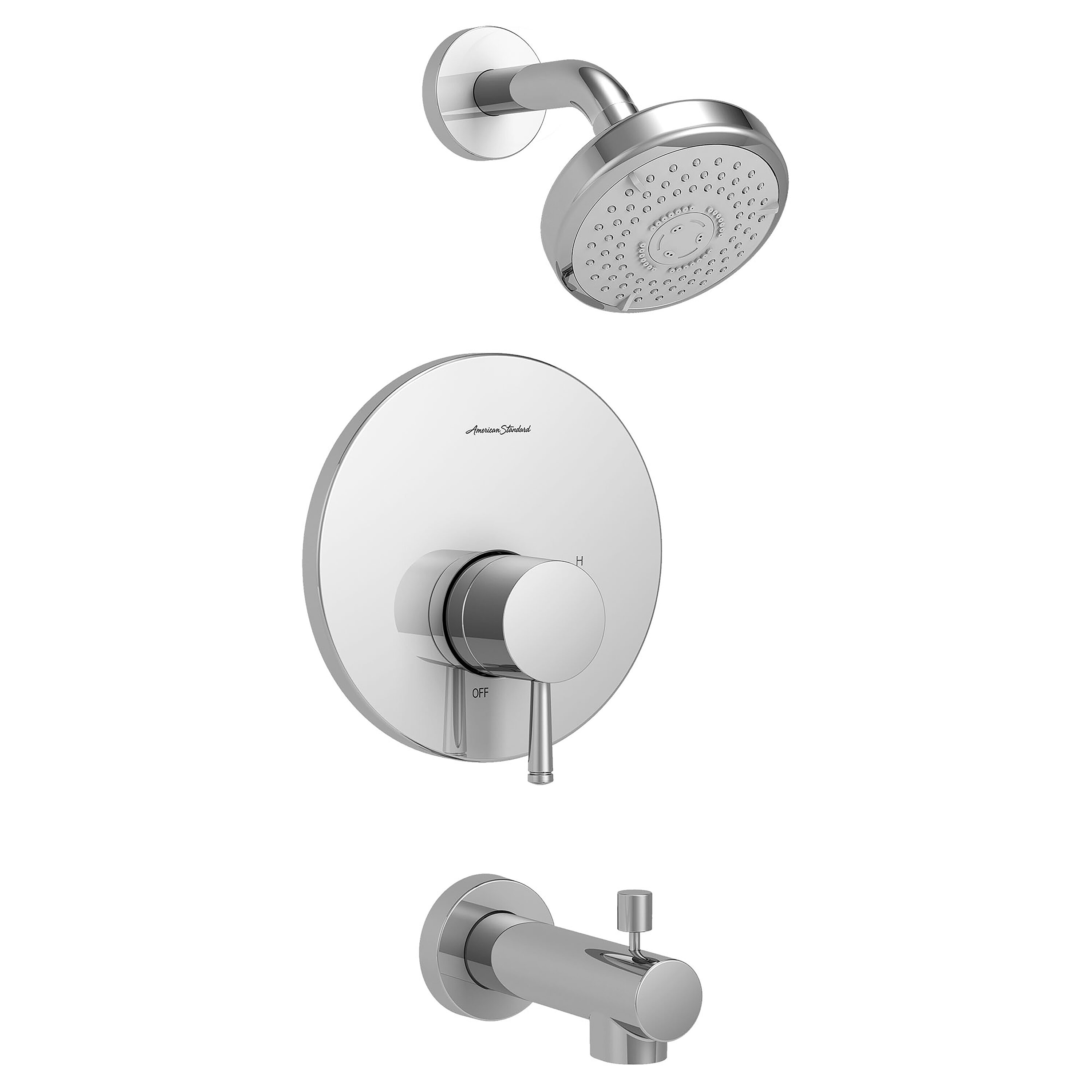 Polished Chrome Wall Mounted Handheld Shower Faucet Set