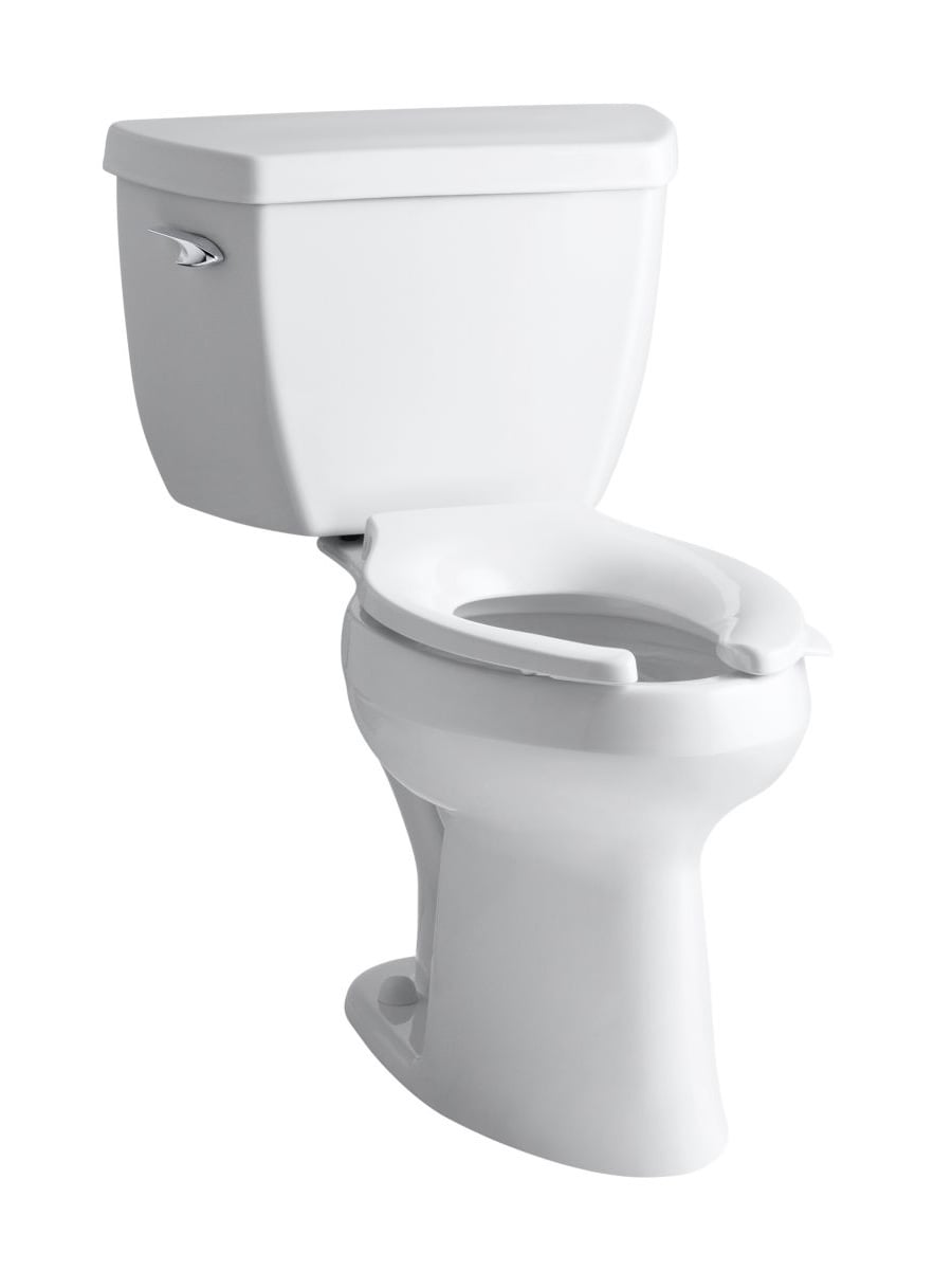 KOHLER 3519-T-0 Higline White Elongated Chair height 2-piece Toilet 12-in Rough-In WaterSense 1.0 GPF
