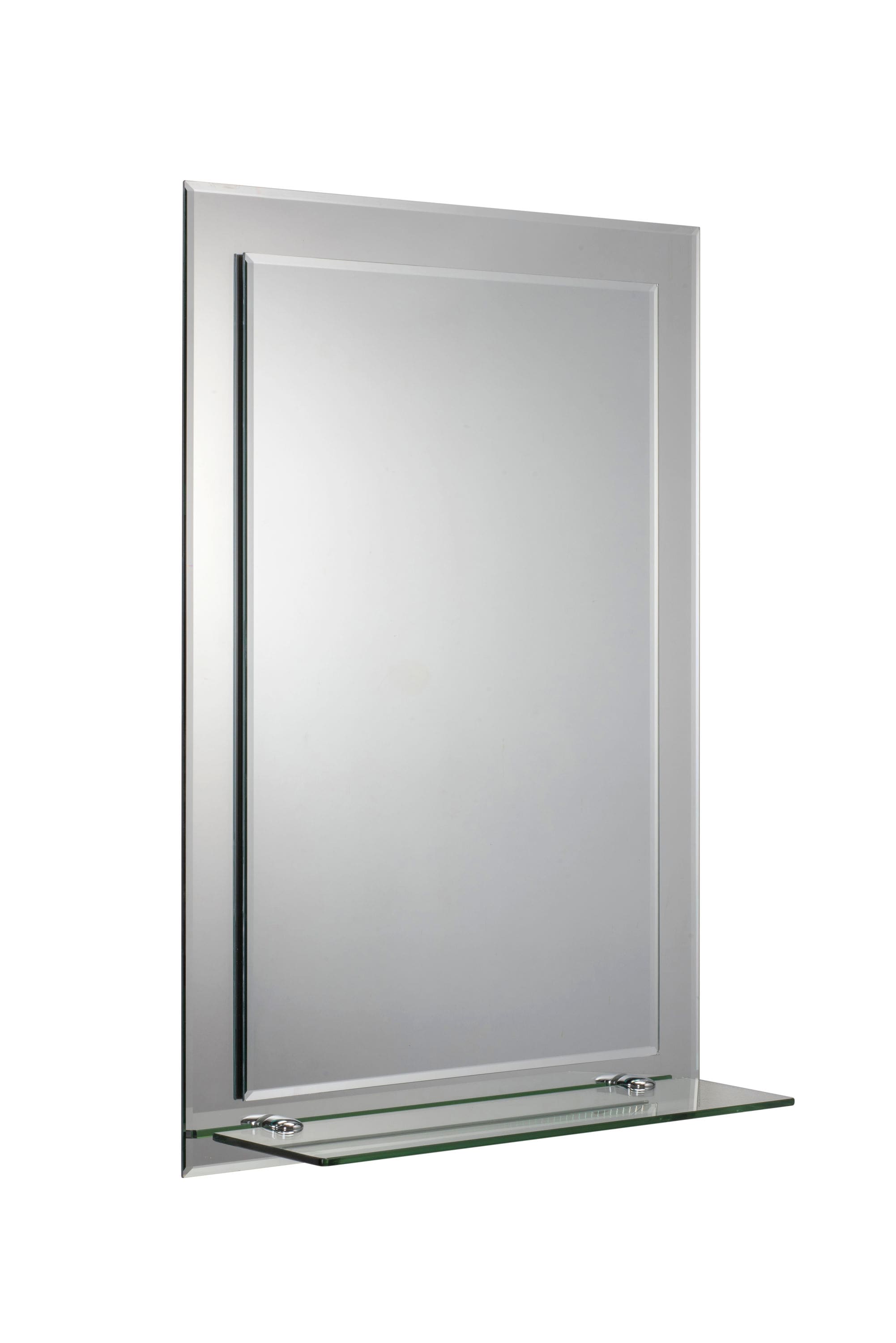 Croydex 19.75-in W X 27.75-in H Silver Rectangular Frameless Bathroom ...