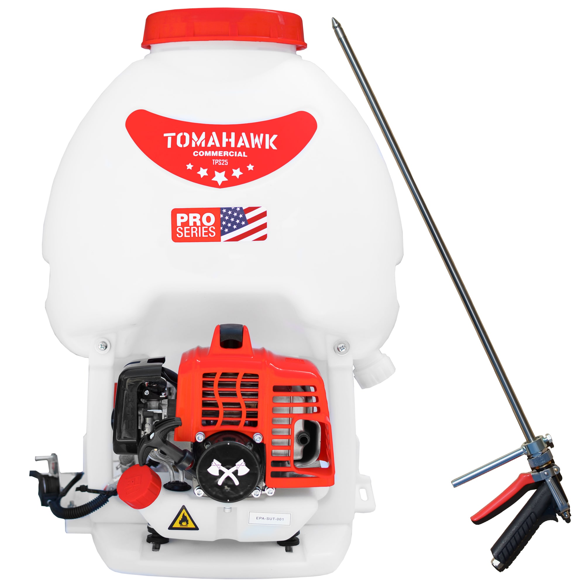 Tomahawk Power TPS25 + IR28 5-Gallon Rubber Hose Plastic Backpack Sprayer with Adjustable Spray Battery Not Included Charger Not Included