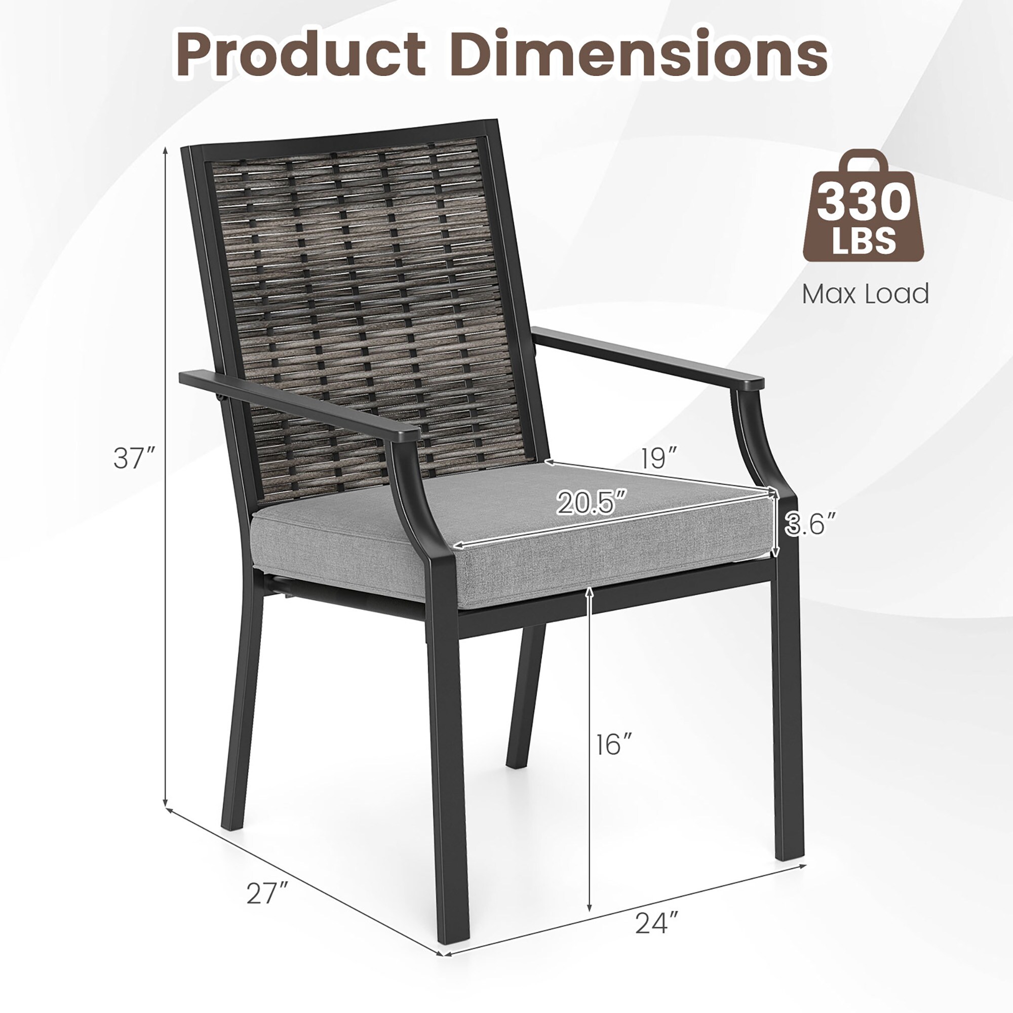 Costway HCST07430 Patio-Chairs - View #2