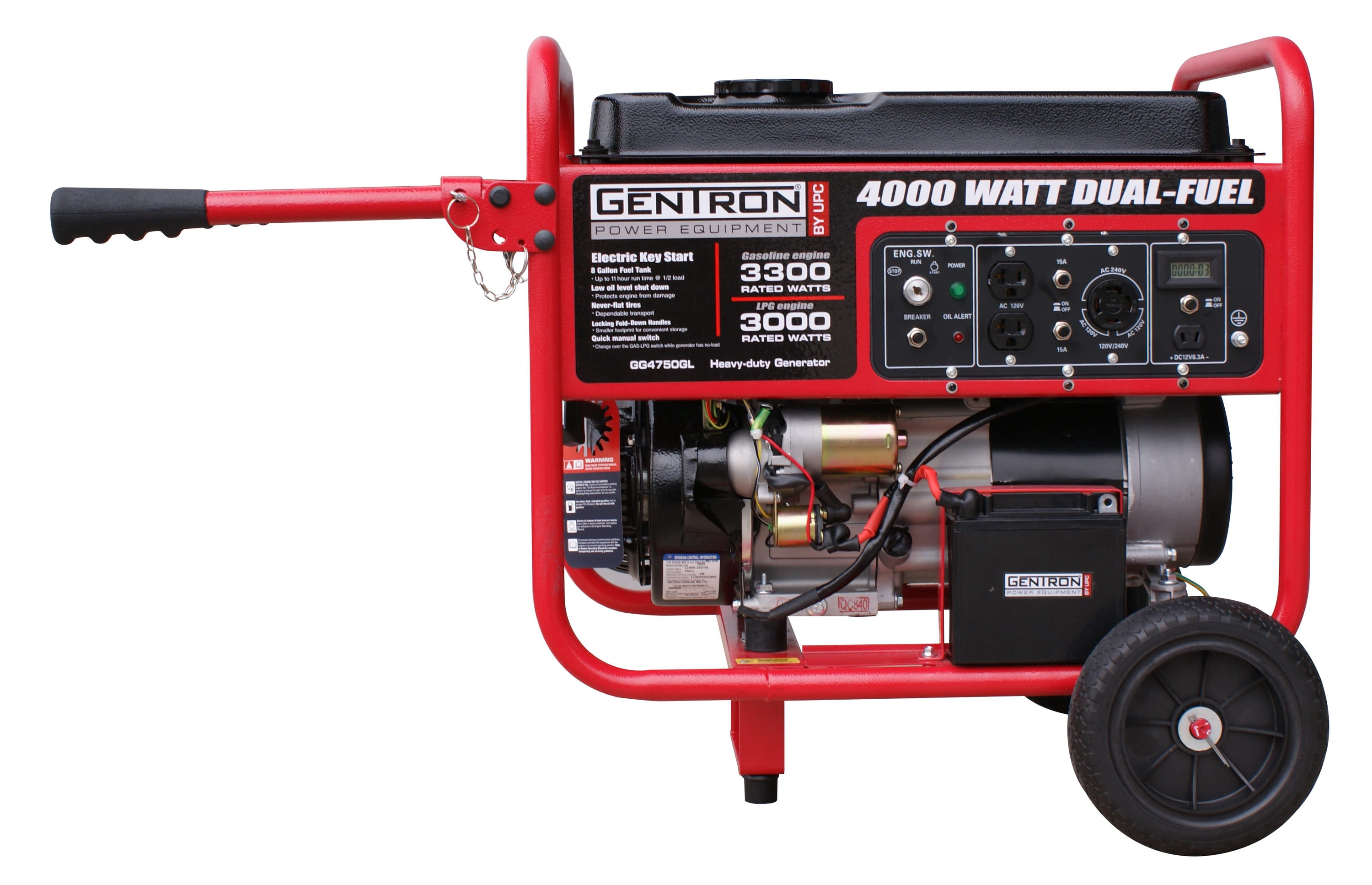 Gentron Power Equipment Gentron 3300-Watt Gasoline/Propane Portable ...