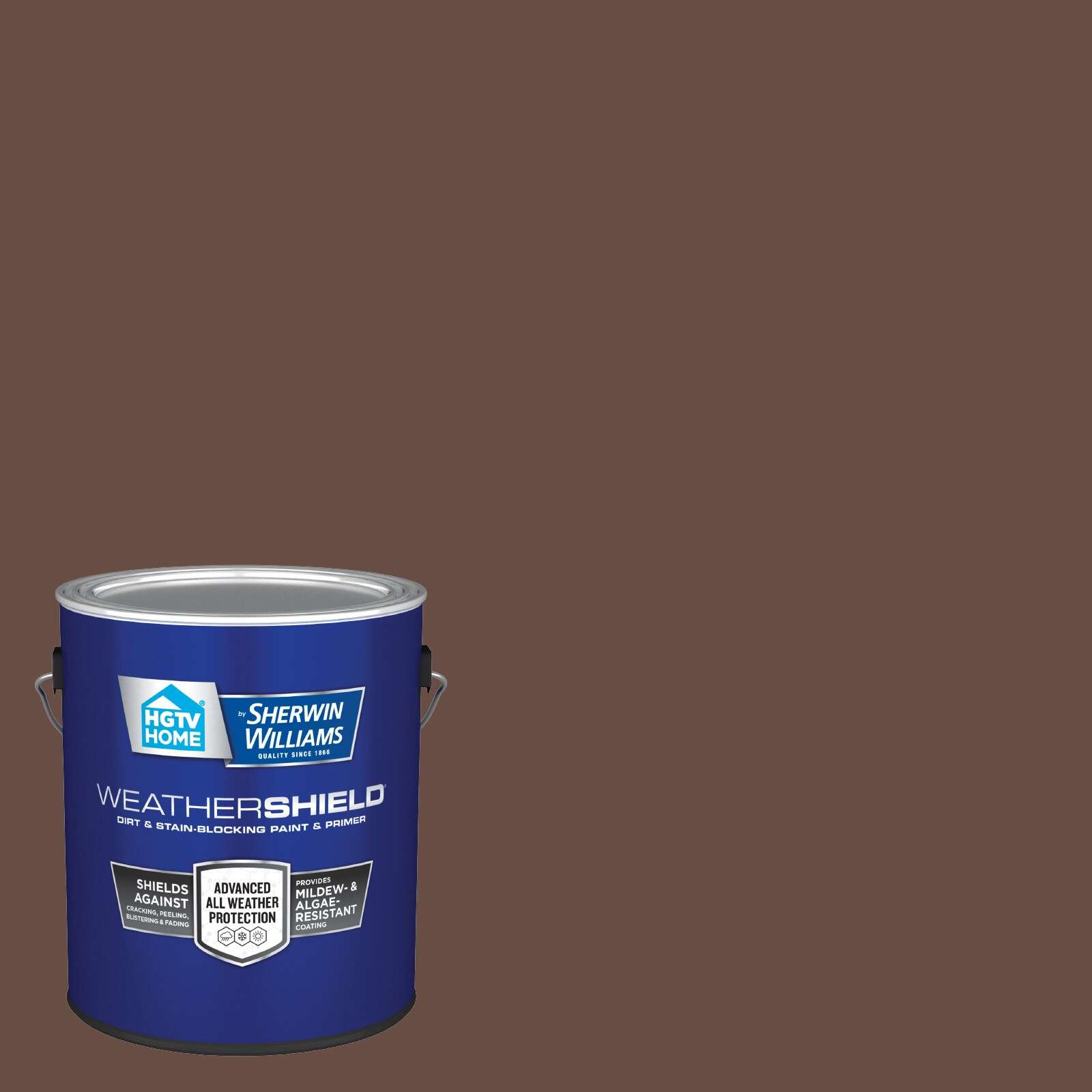 HGTV HOME by Sherwin-Williams 2009-10-636321 Weathershield Semi-gloss Roasted Coffee 2009-10 Latex Exterior Paint + Primer ( 1-gallon )