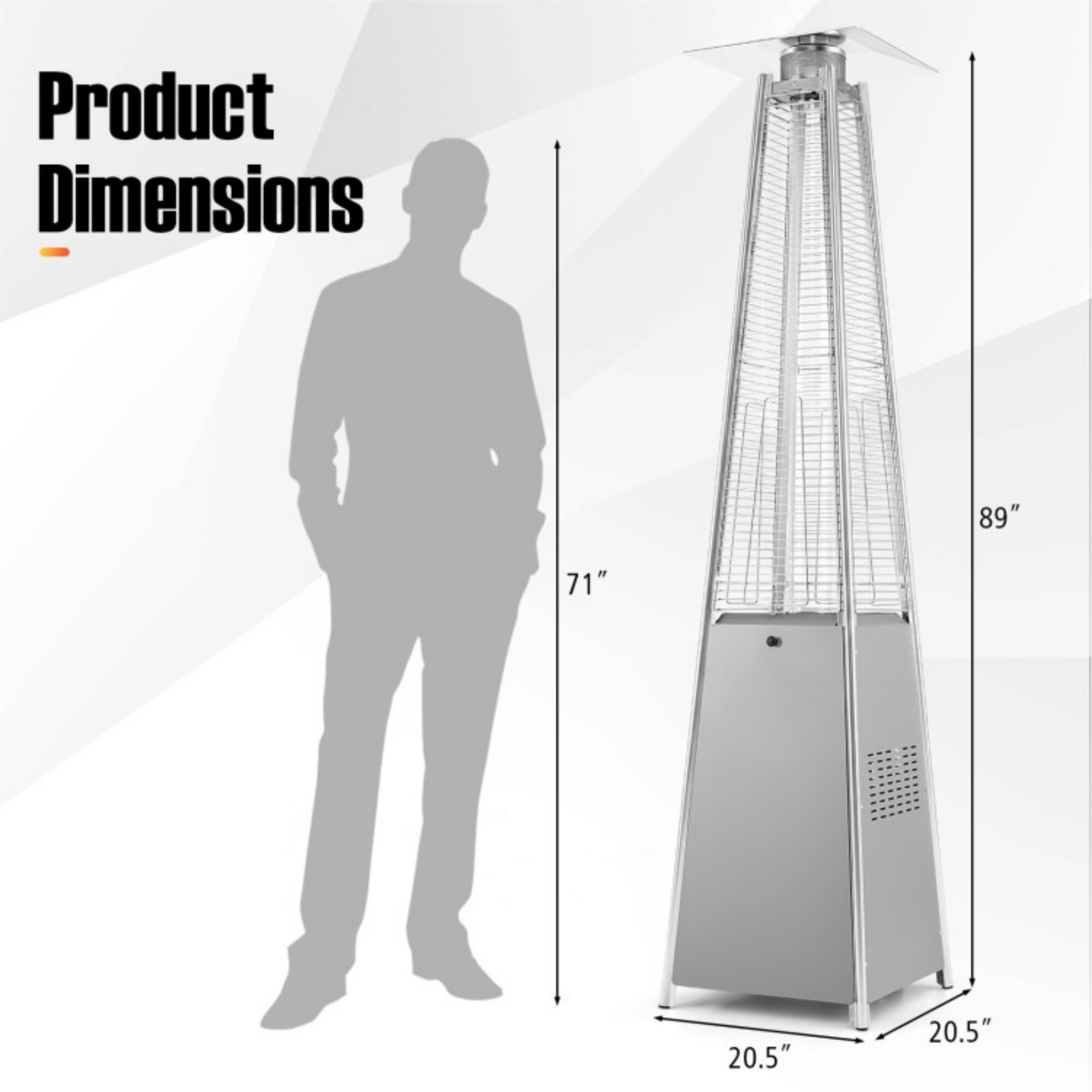 BABOOM BOM-13379-OR Outdoor-Gas-Patio-Heaters - View #5