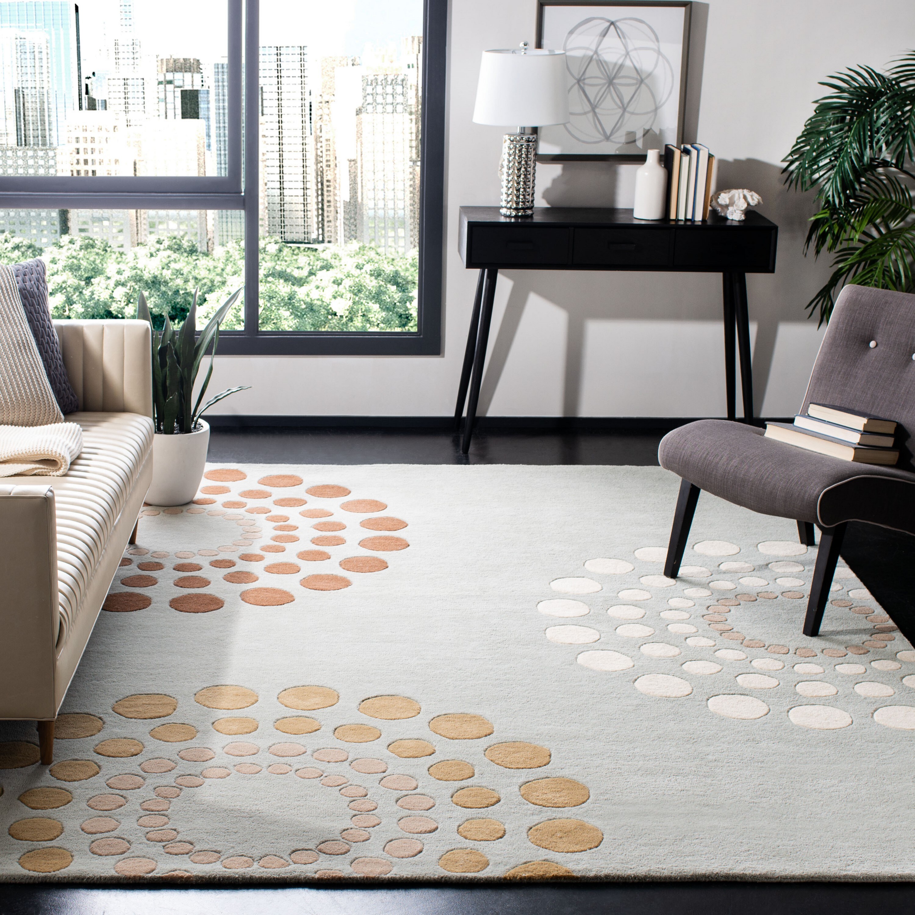 Safavieh SOH788C-8 Soho Wiel 8 x 10 (ft) Tufted Wool Blue/Multi Rectangular Indoor Abstract Area rug