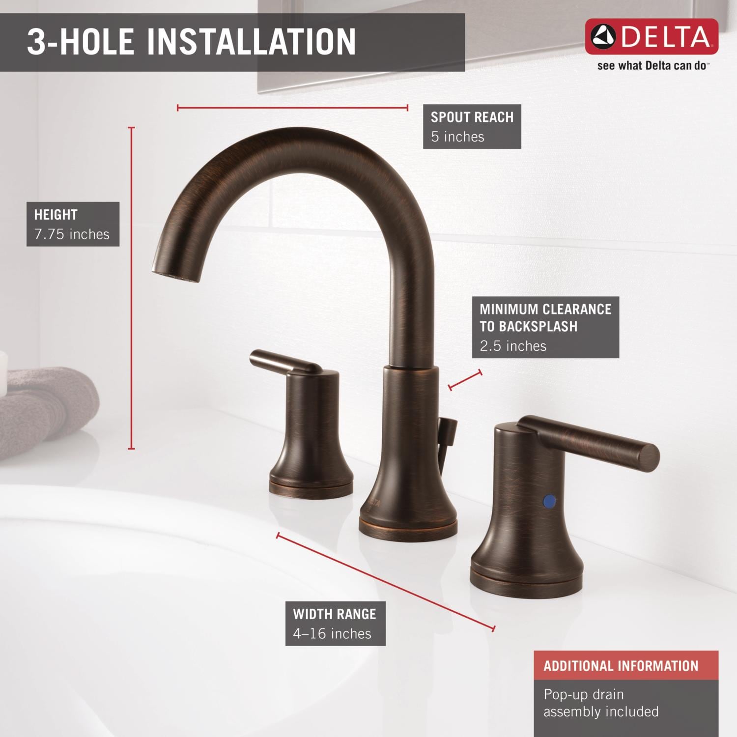 Sleek European Inspired 16" Bronze Stainless Steel Widespread Faucet